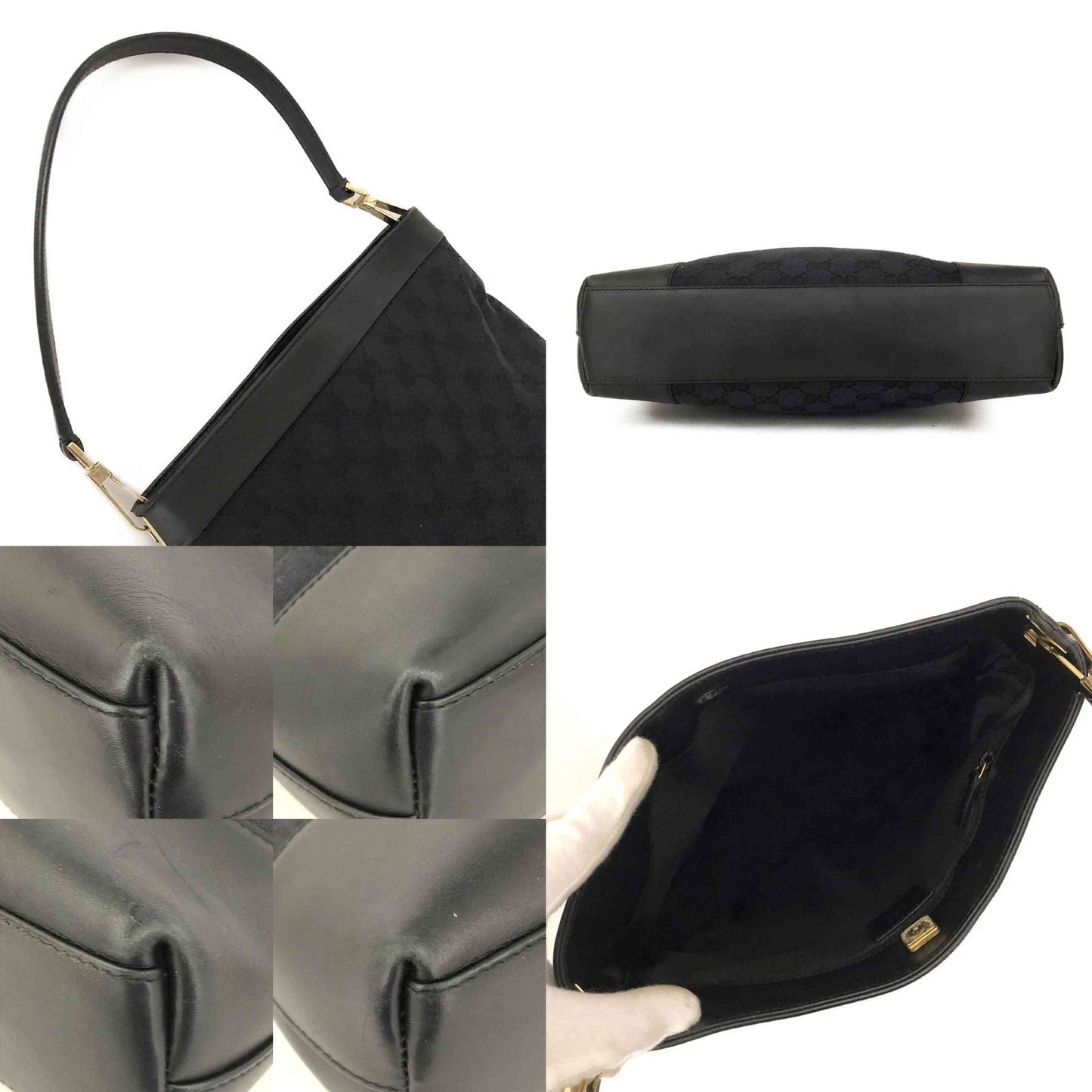 $1200 GUCCI Canvas Vintage GG Shoulder Bag