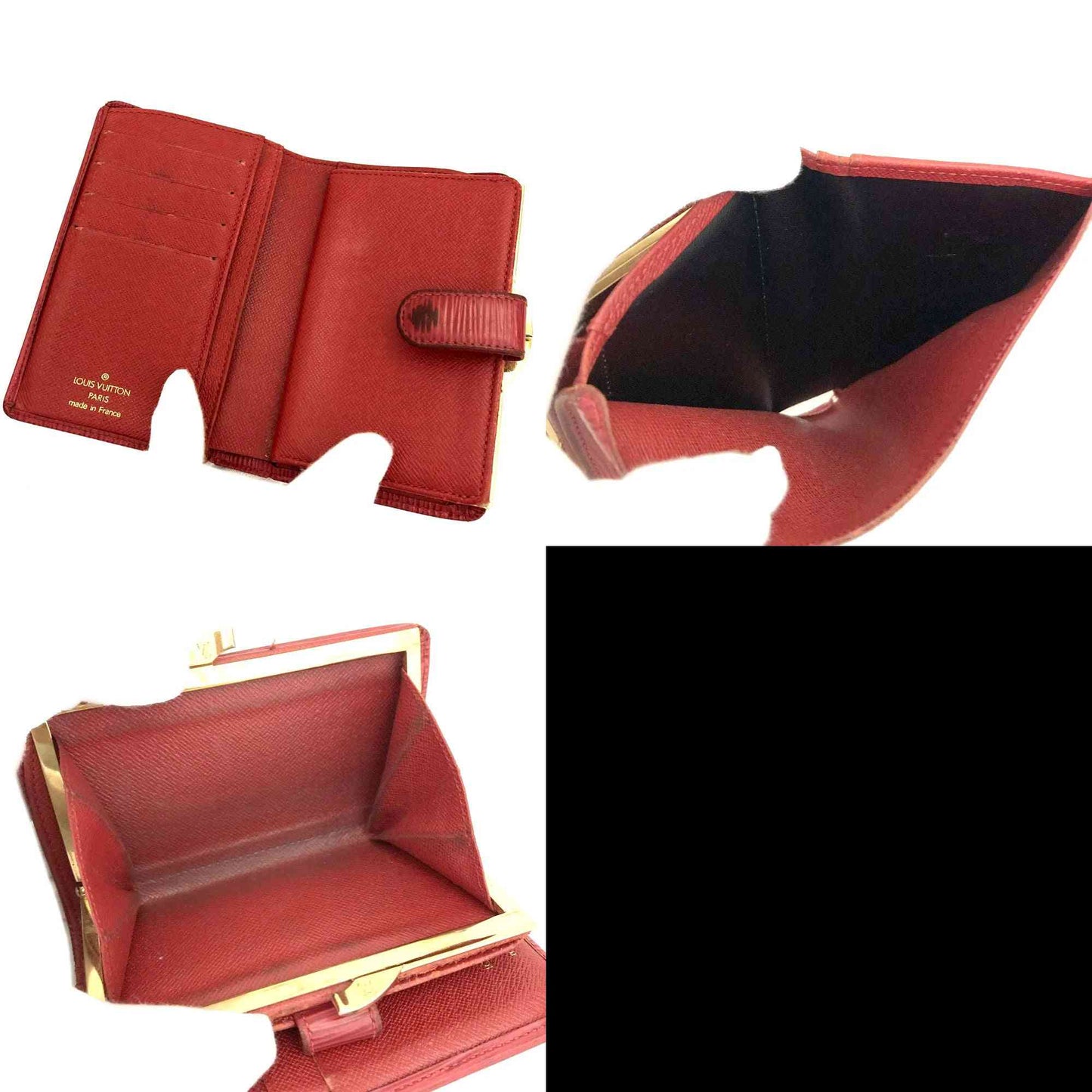 $950 2005 Louis Vuitton Epi French Kisslock Wallet Porte Monnaie Billets Viennois MI0065