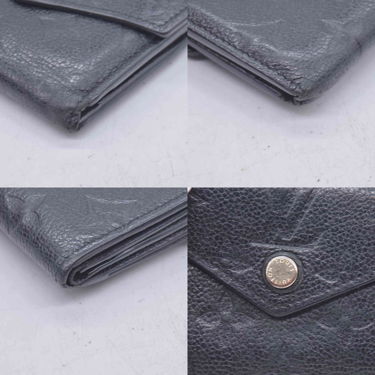 $795 2021 Louis Vuitton Empreinte Zoe Wallet Black SP0291 CONSIGNMENT 10020903