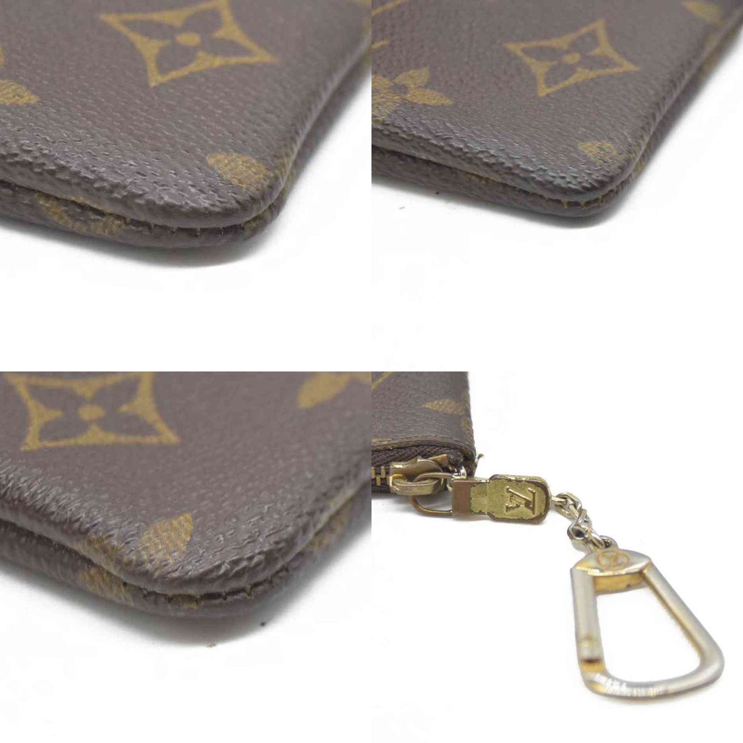 LOUIS VUITTON Monogram Coin Purse Key Pochette Cles Wallet ET0952