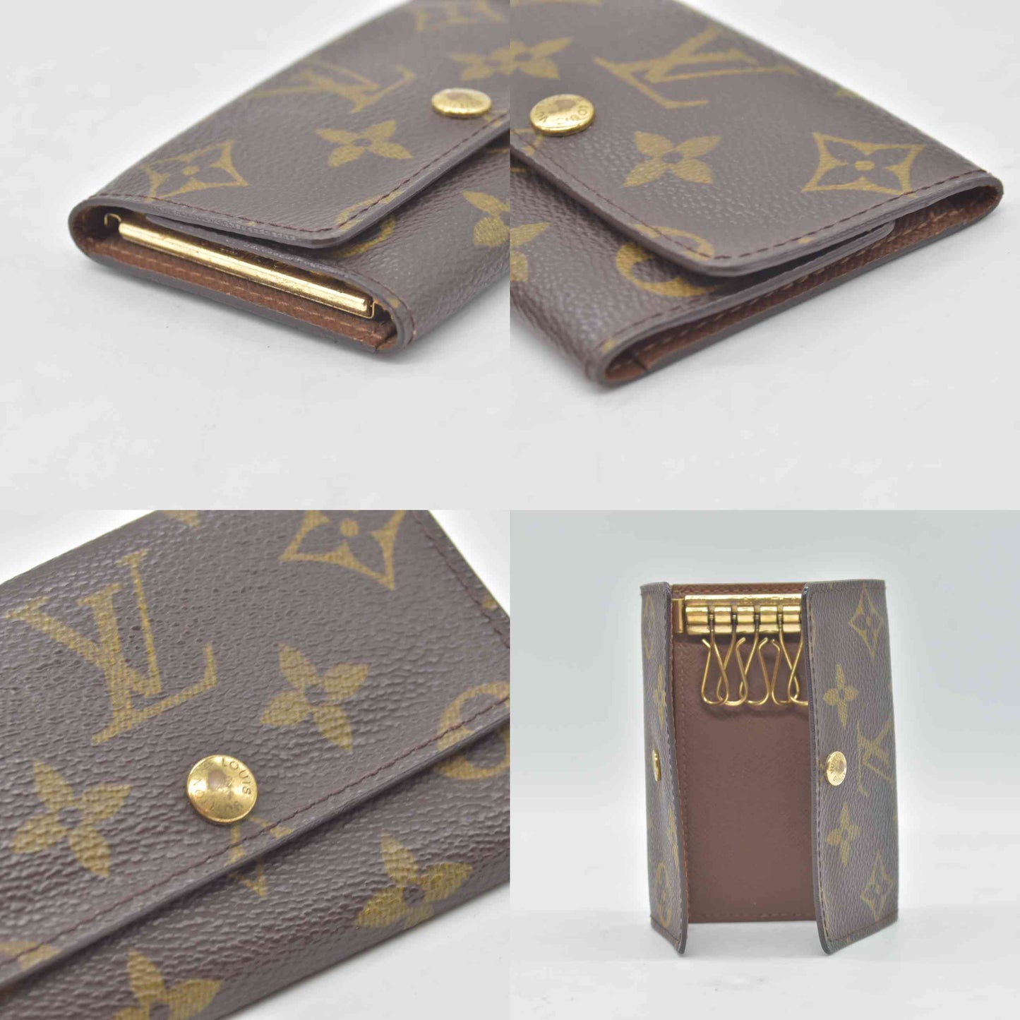$345 2004 Louis Vuitton Monogram Multicles 6 Ring Key Case CT0024