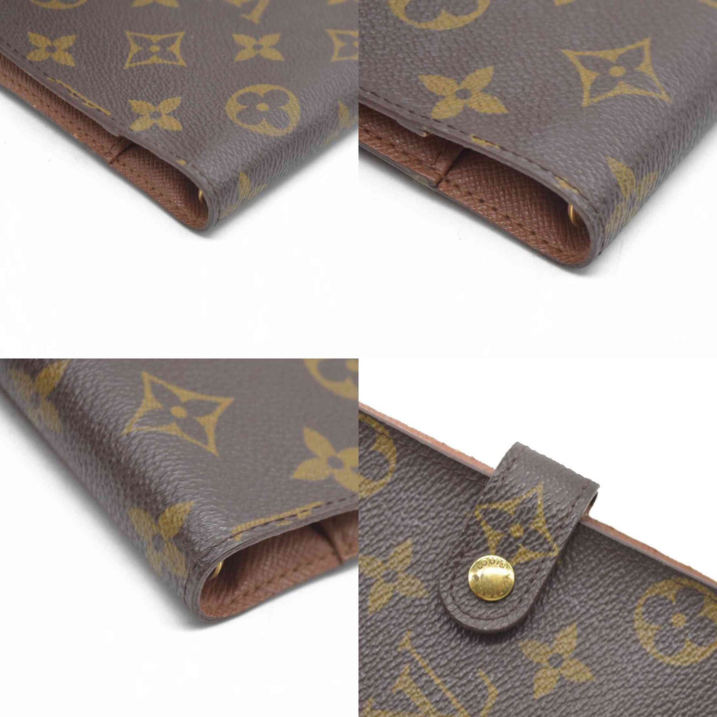 AUCTION $495  Louis Vuitton Monogram Agenda PM Notebook Cover Brown CA0948