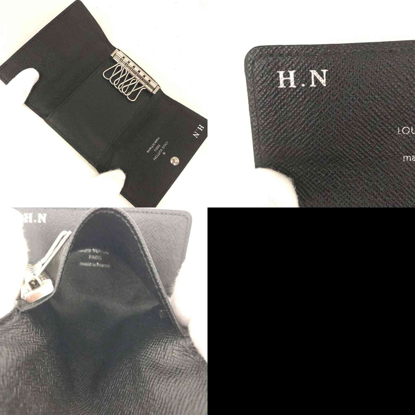 Louis Vuitton Damier Graphite Multicles 6 Ring Key Case Black CT0185