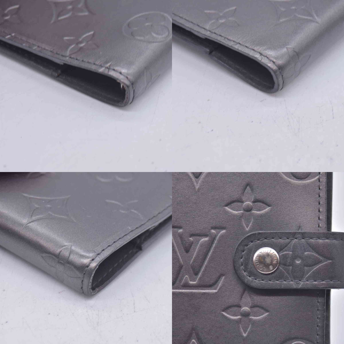 $660 2002 Louis Vuitton Mat Ring Agenda Cover Black CA1012 CONSIGNMENT 10020904