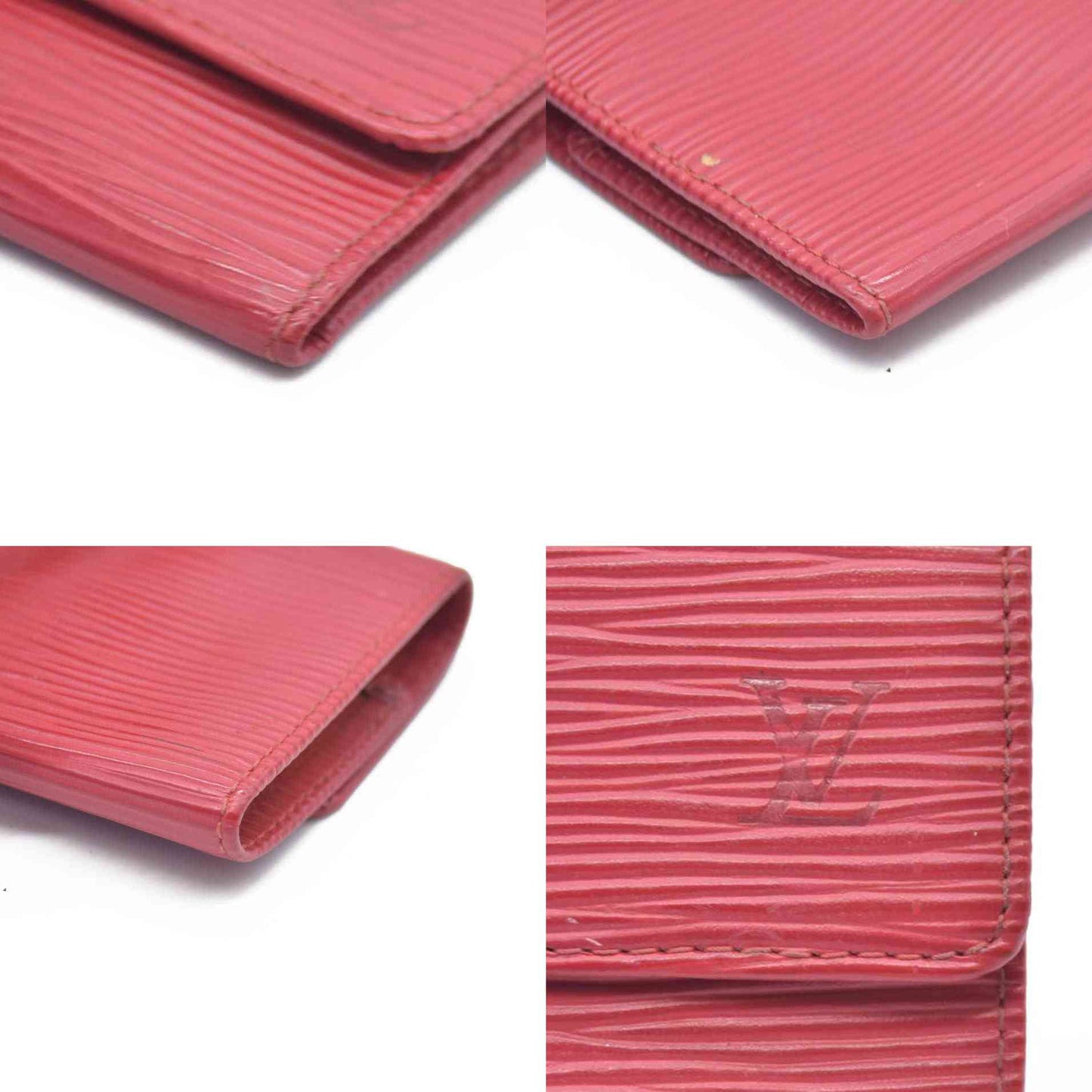 AUCTION $445 Louis Vuitton  Epi Multicles 6 Key Holder Rubis