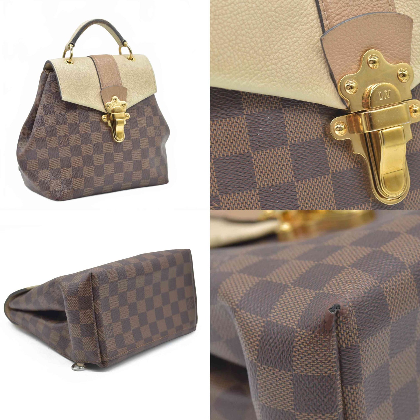$2240 Louis Vuitton Damier Ebene Clapton SR0189 2019