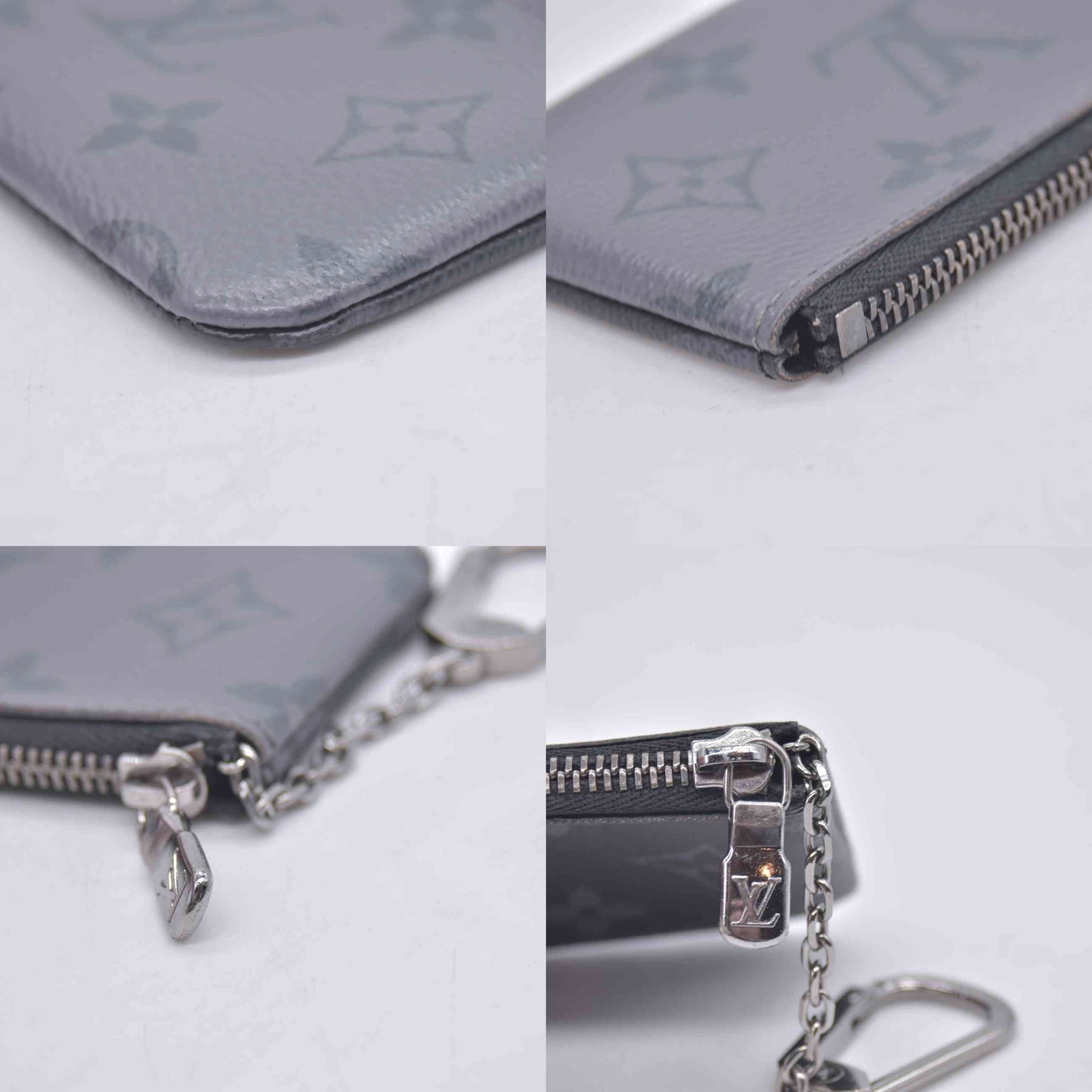 $355 2022 Louis Vuitton Eclipse Reverse Pochette Cles Coin Purse CT3292