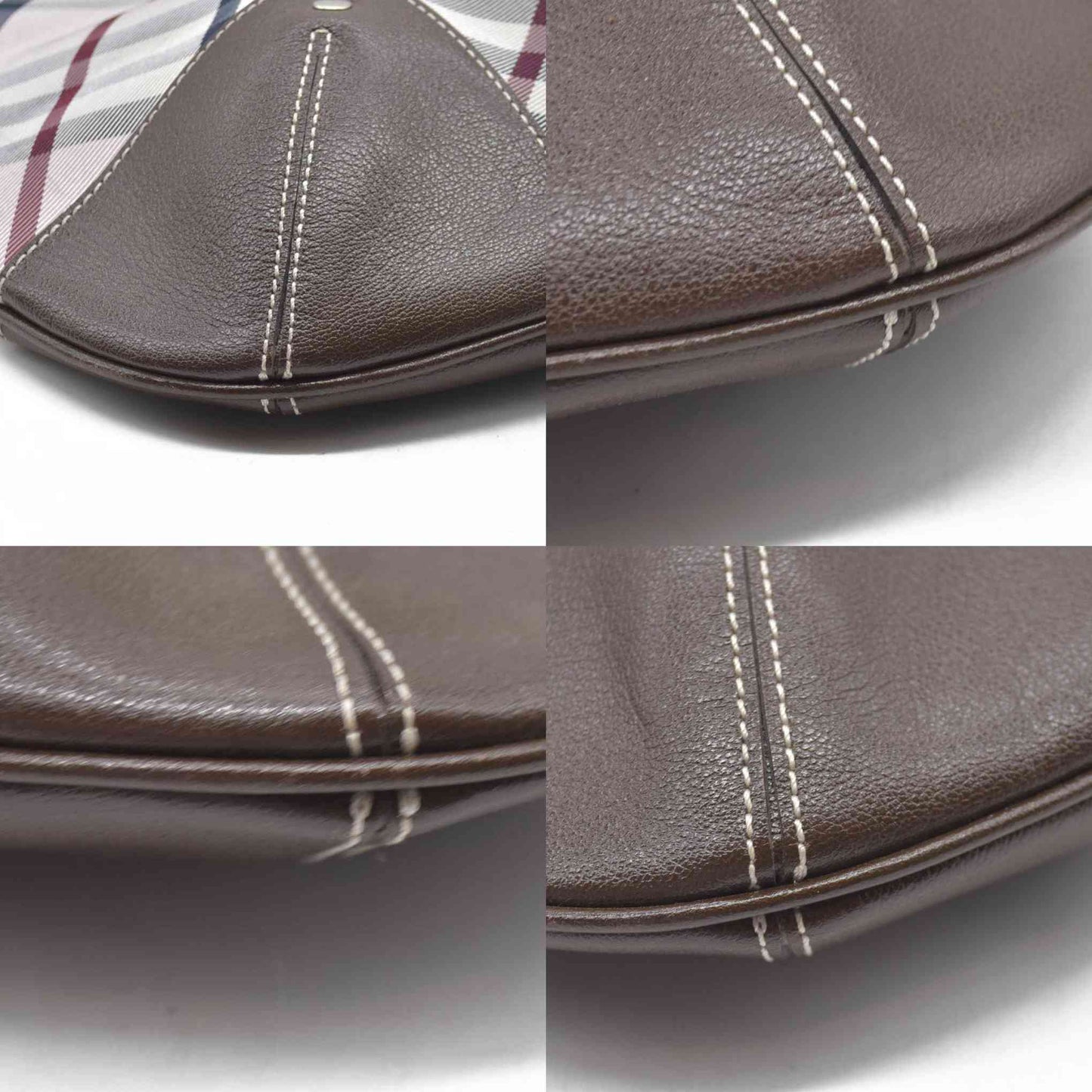 BURBERRY Nova Check Blue Label Shoulder Bag Nylon Pink