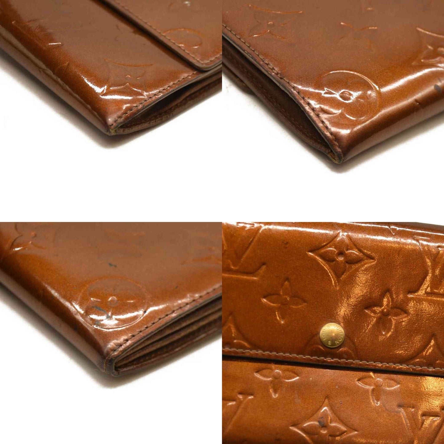 Louis Vuitton  Vernis Sarah Wallet Bronze TH0091