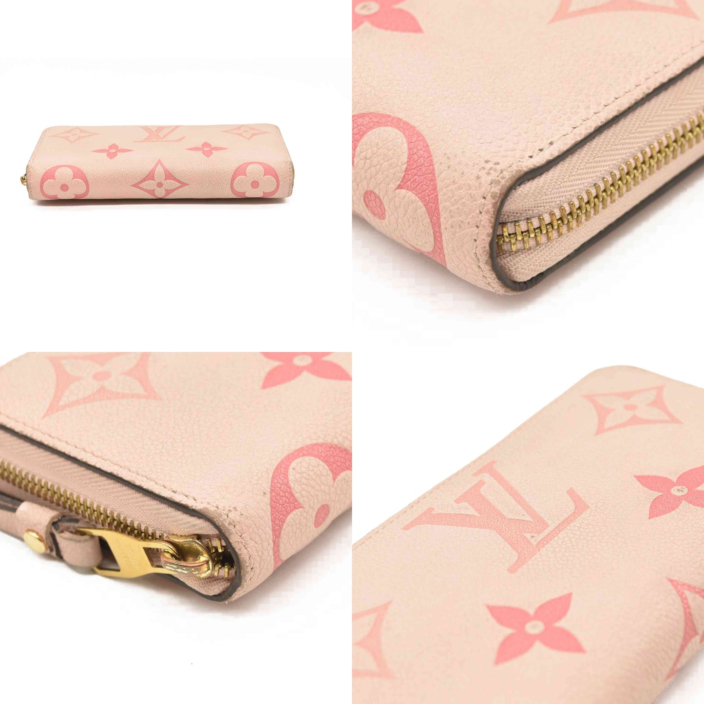 LOUIS VUITTON Empreinte Monogram Giant By The Pool Zippy Wallet Bouton De Rose