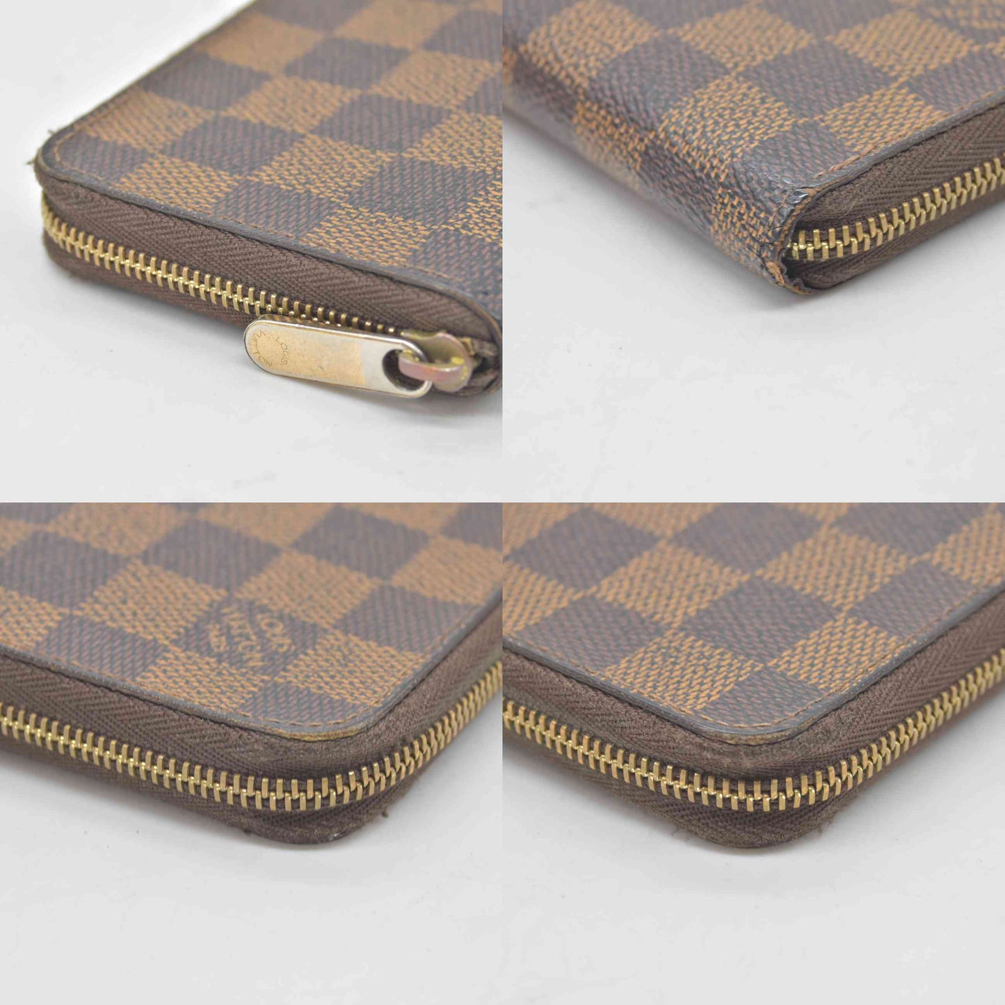 $545 2010 Louis Vuitton Damier Ebene Zippy Coin Purse CT2160