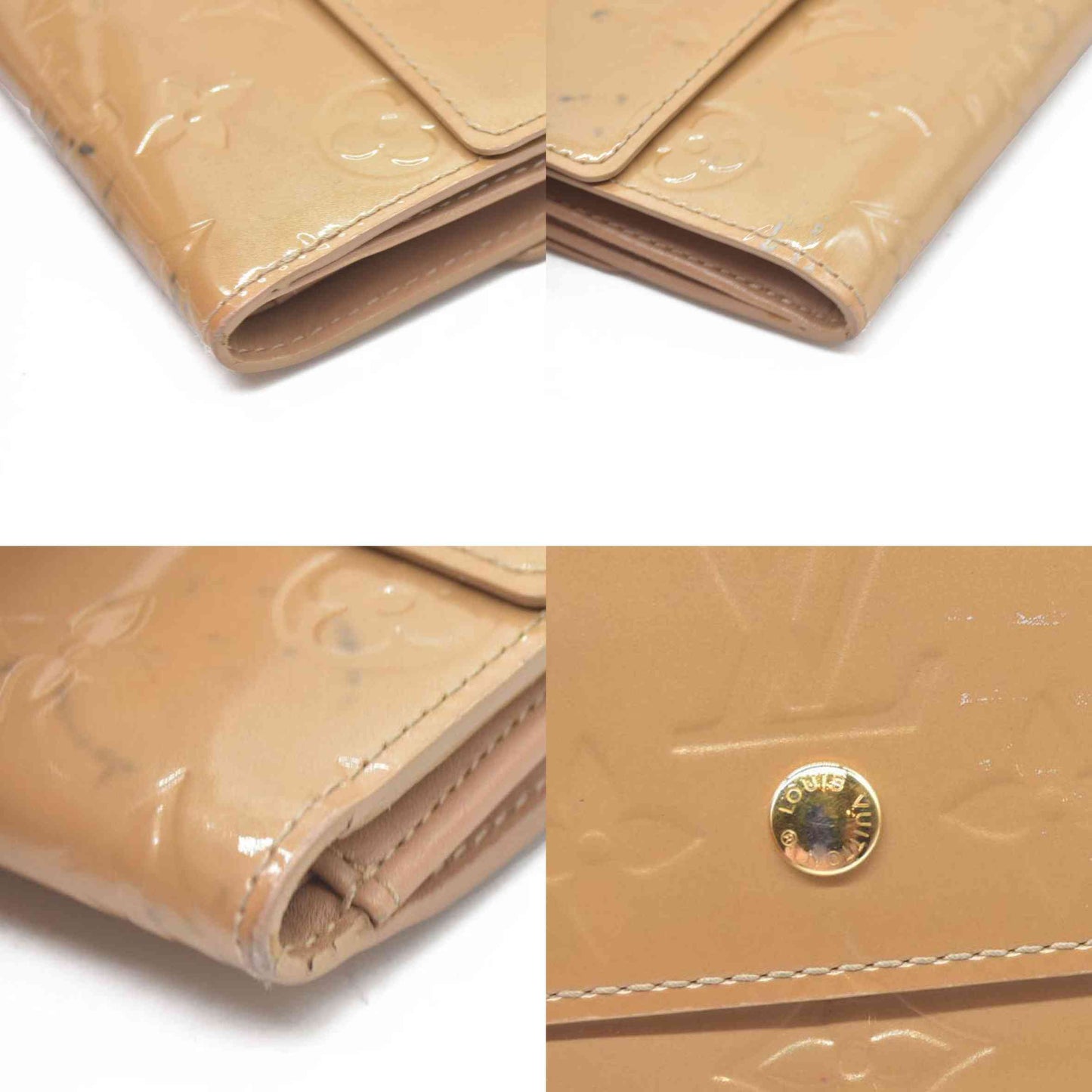 Louis Vuitton Monogram Vernis Porte Mannaie Billets Cartes Credit Wallet TH1016