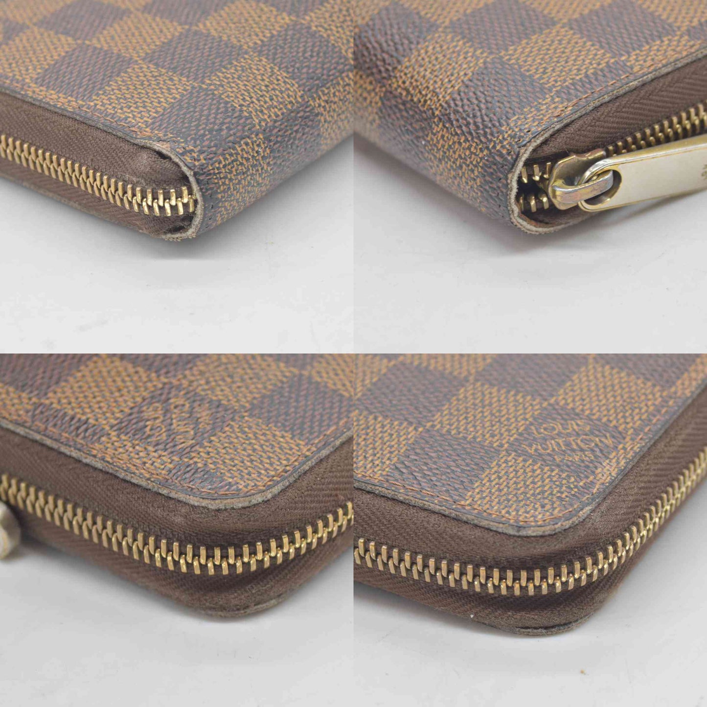 $915 2008 Louis Vuitton Damier Ebene Zippy Wallet  VI2078