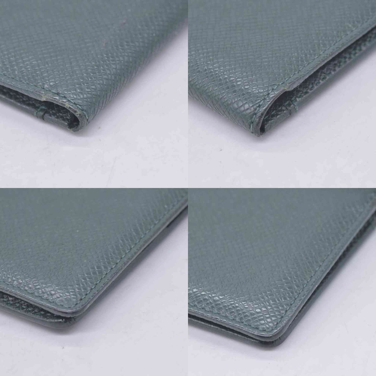 $420 2013 LOUIS VUITTON Taiga Leather Pocket Organizer Card Holder Epicea Green MI0143 CONSIGNMENT 10021206