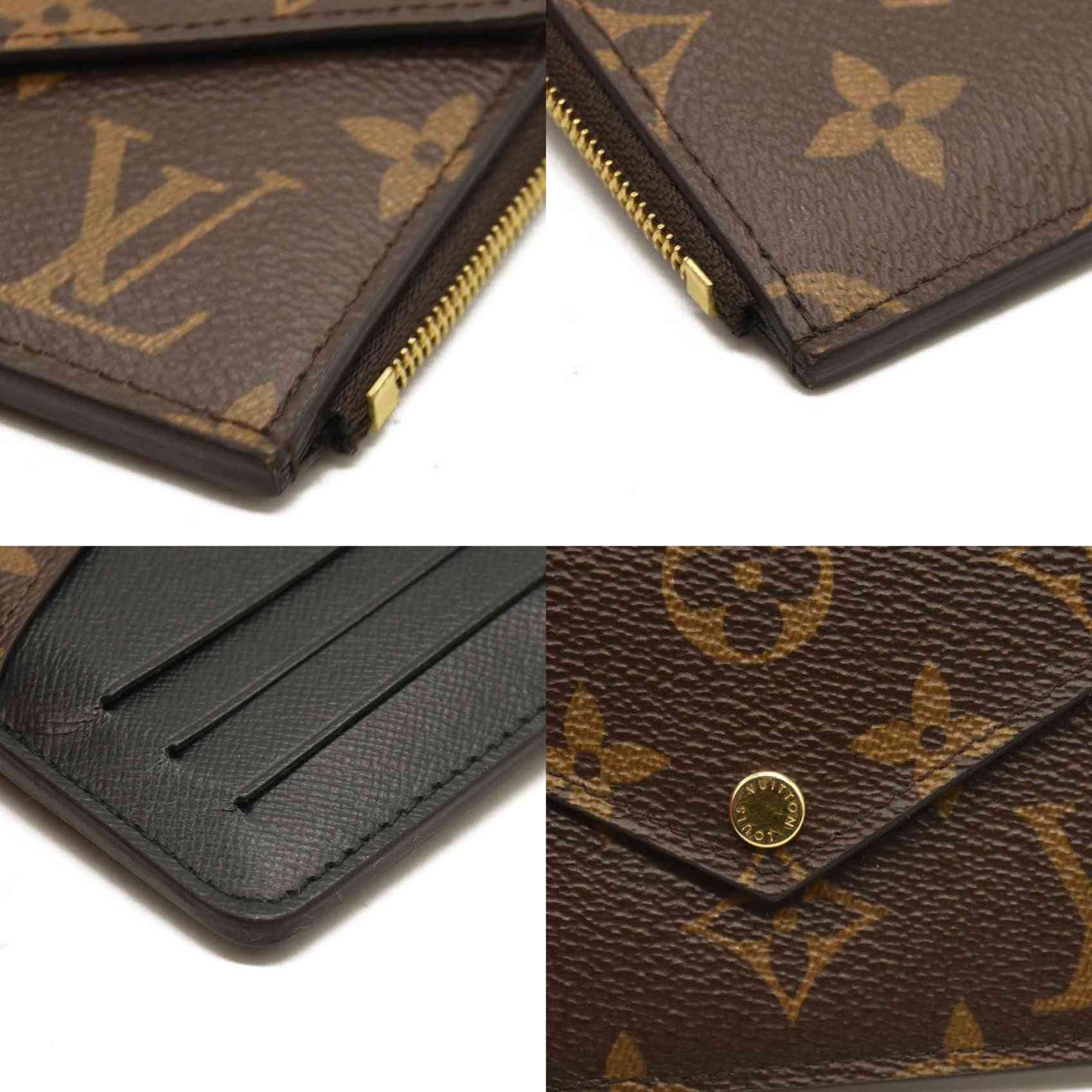 Louis Vuitton  Monogram Recto Verso Card Holder Black