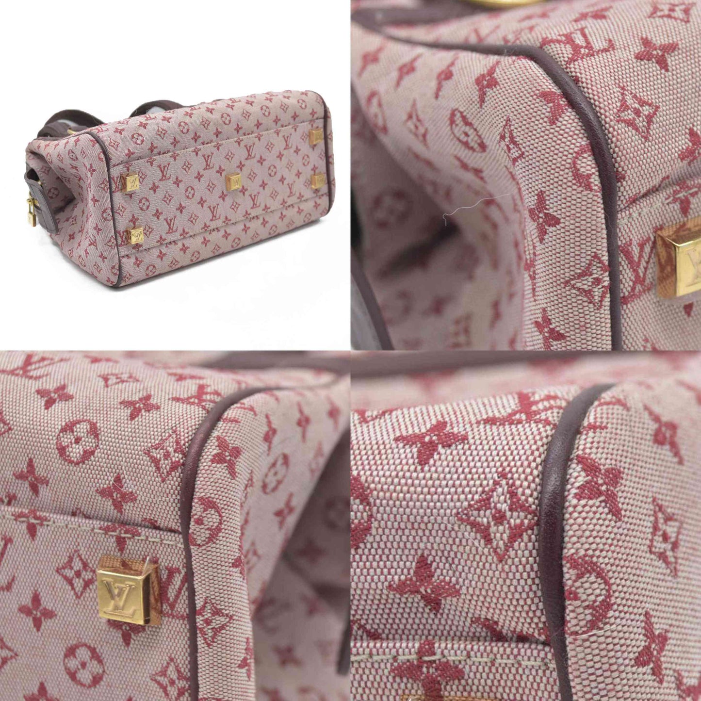 $1100 CONSIGNMENT LOUIS VUITTON Monogram Mini Lin Josephine Boston Bag