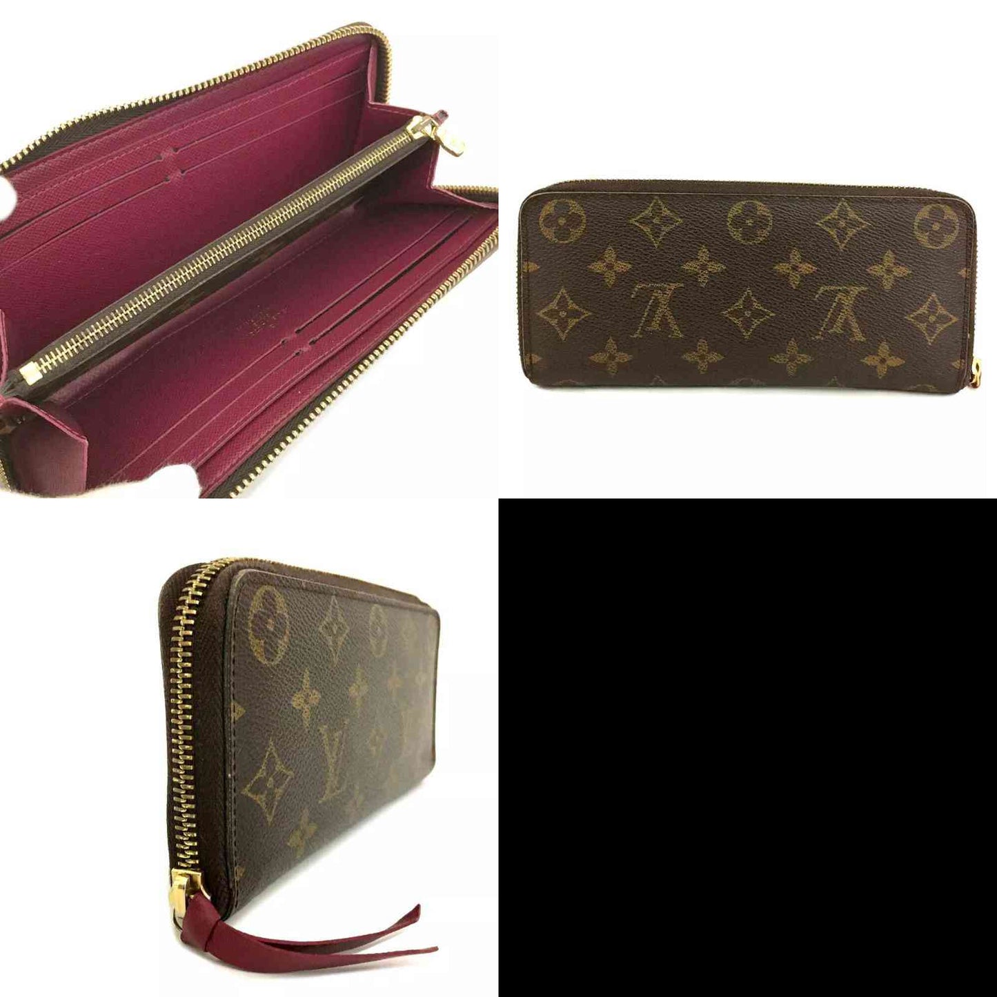 Louis Vuitton  Monogram Clemence Wallet Fuchsia CA2107