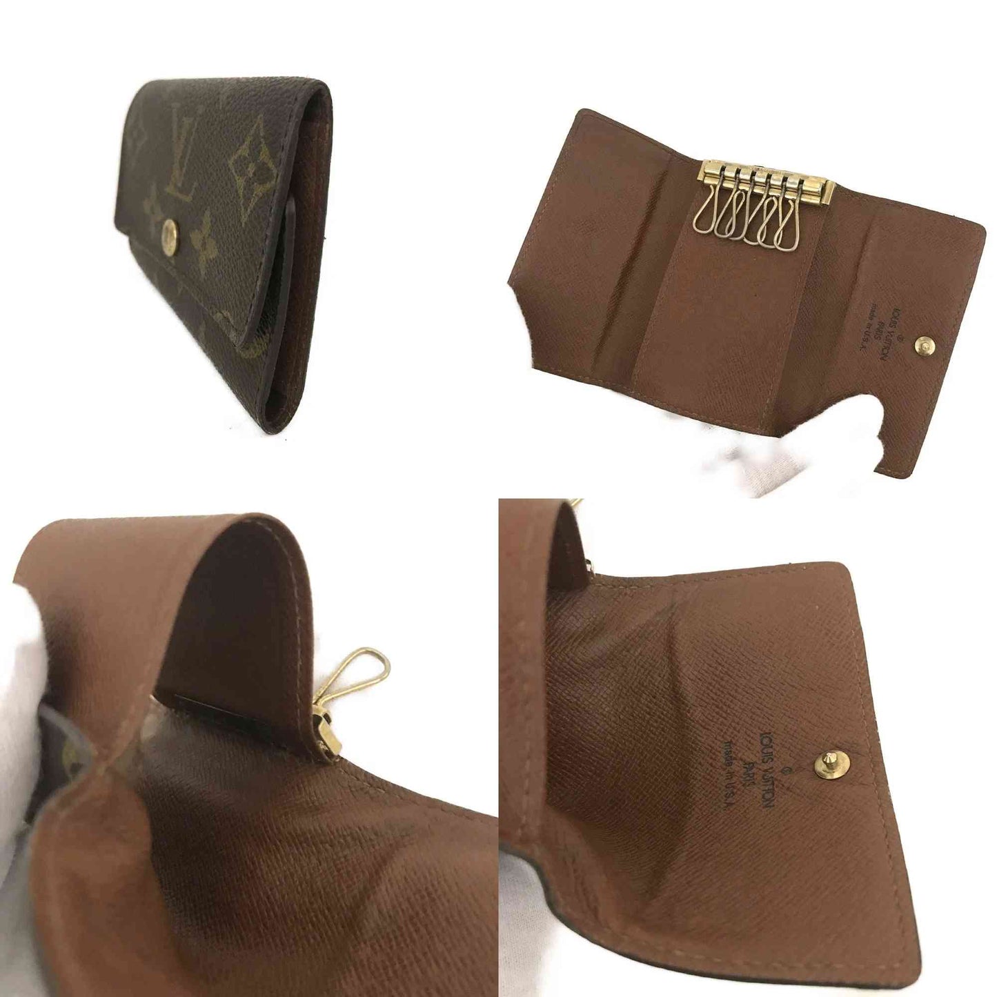 $345 Louis Vuitton Monogram Multicles 6 Ring Key Case Brown SD0091