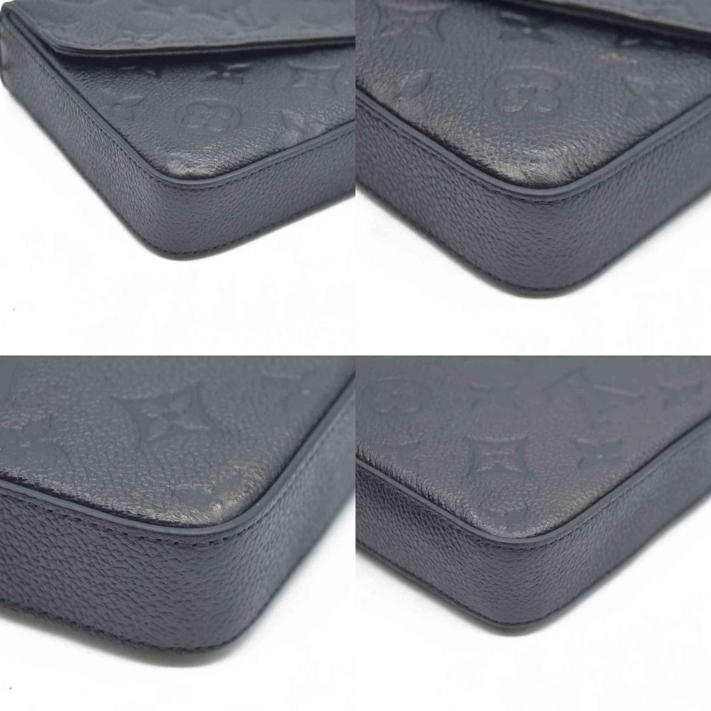 $1720 Louis Vuitton LV Monogram Pochette Félicie Black