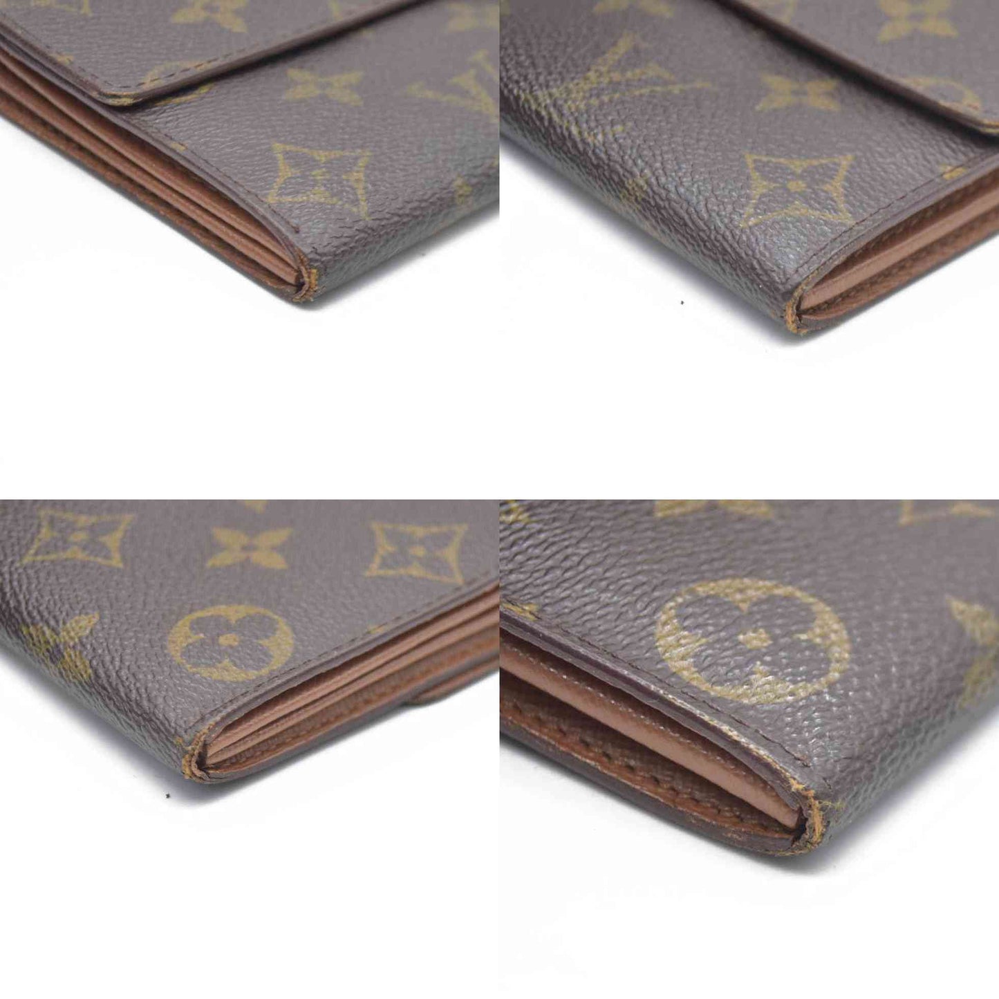 AUCTION $725 Louis Vuitton Monogram Portefeiulle Sarah Long Bifold Wallet Brown