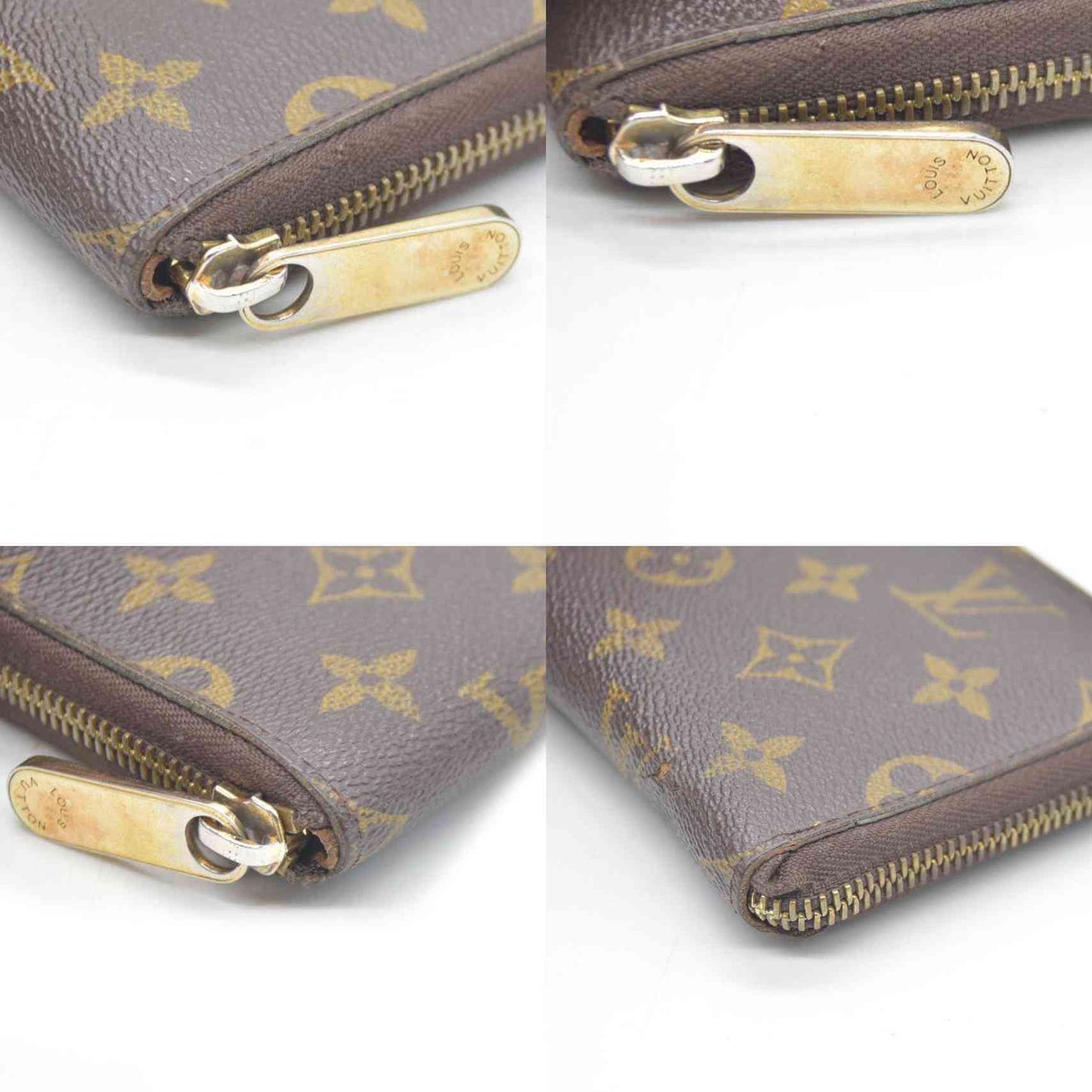 Louis Vuitton Monogram Zippy Compact Zip Wallet Brown MI0184