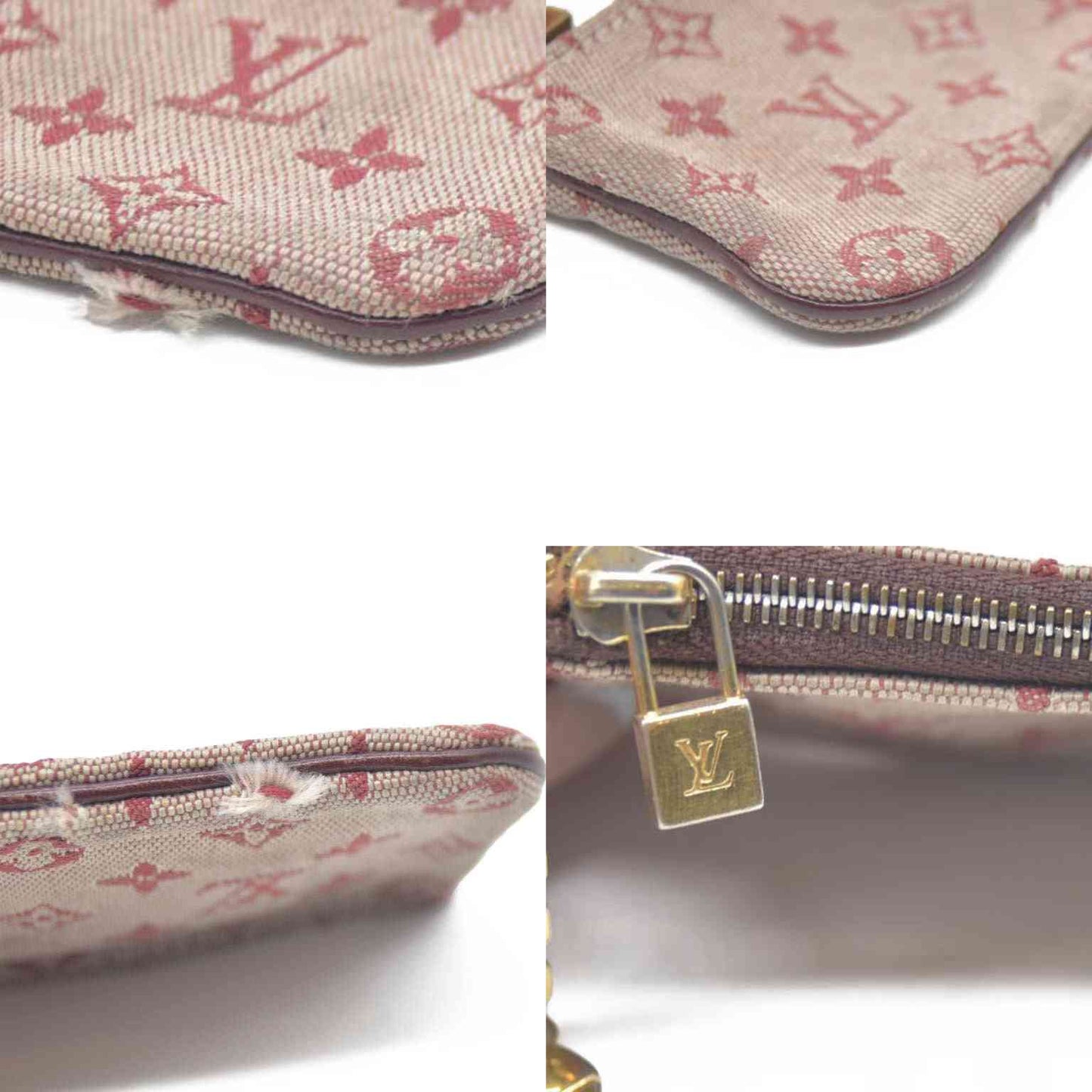 Louis Vuitton  Mini Monogram Key Pouch Cherry