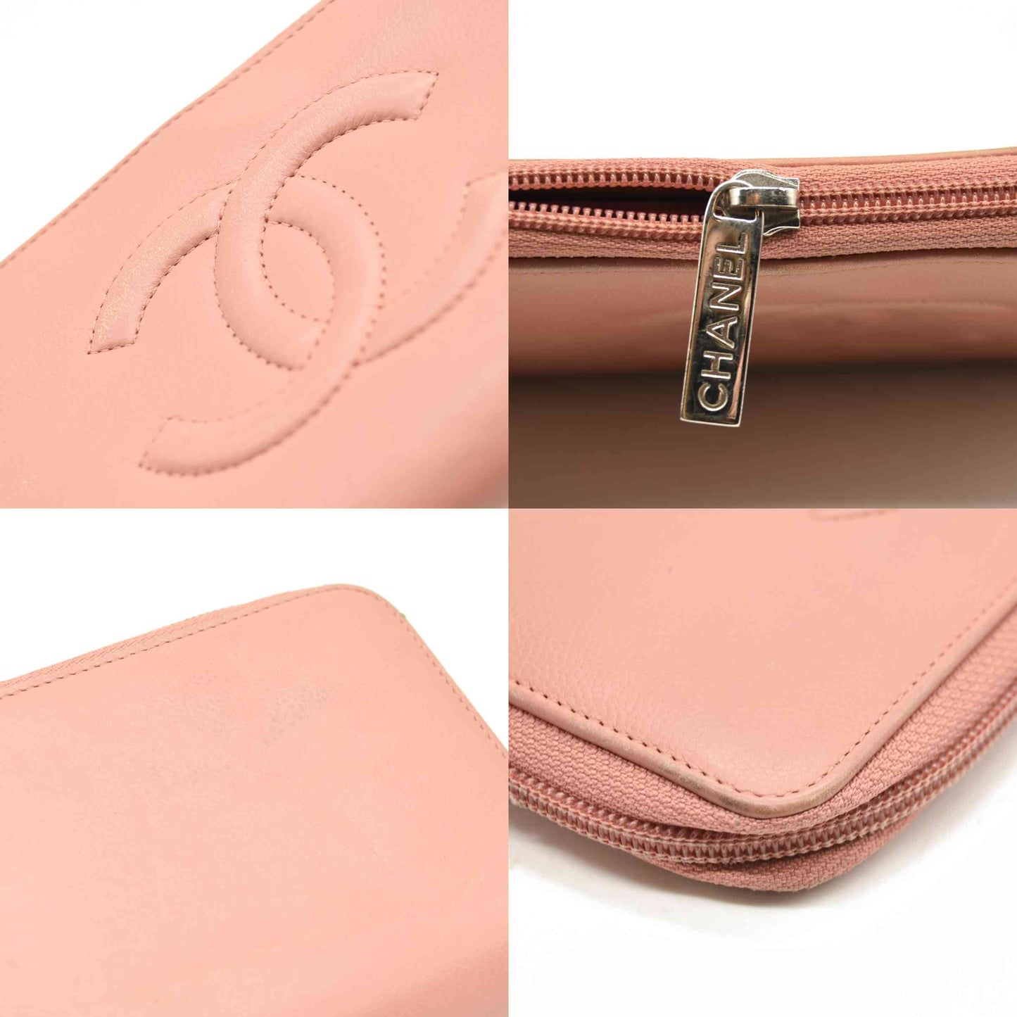 Chanel Large Timeless CC Zip Around Wallet Pink