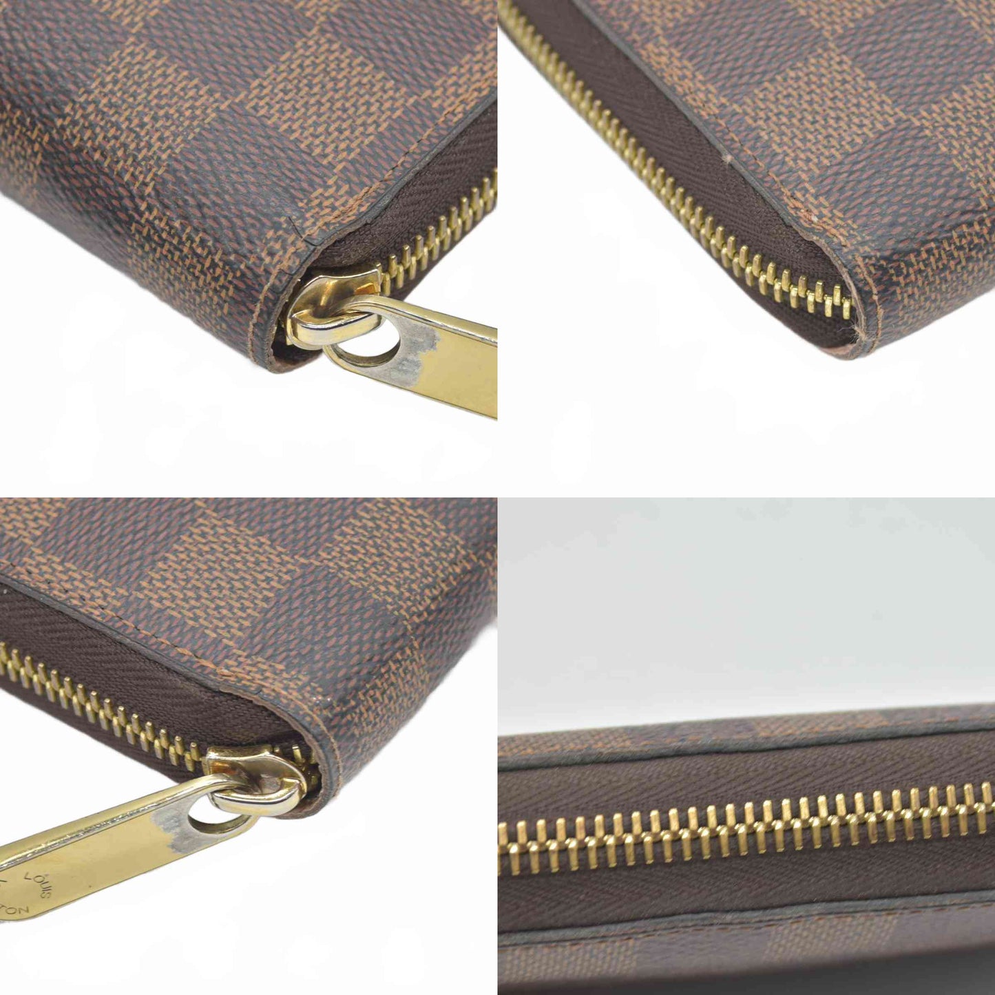 $915 2018 Louis Vuitton Damier Ebene Zippy Wallet Rose Ballerine GI2188