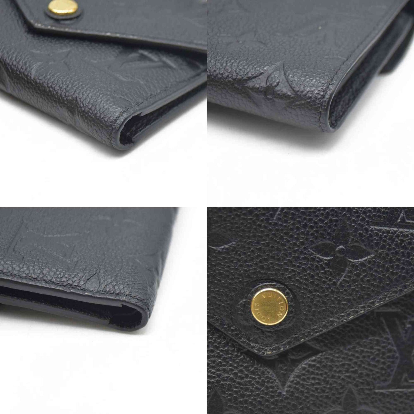 AUCTION $755 Louis Vuitton LV Monogram Empreinte Leather Victorine Wallet