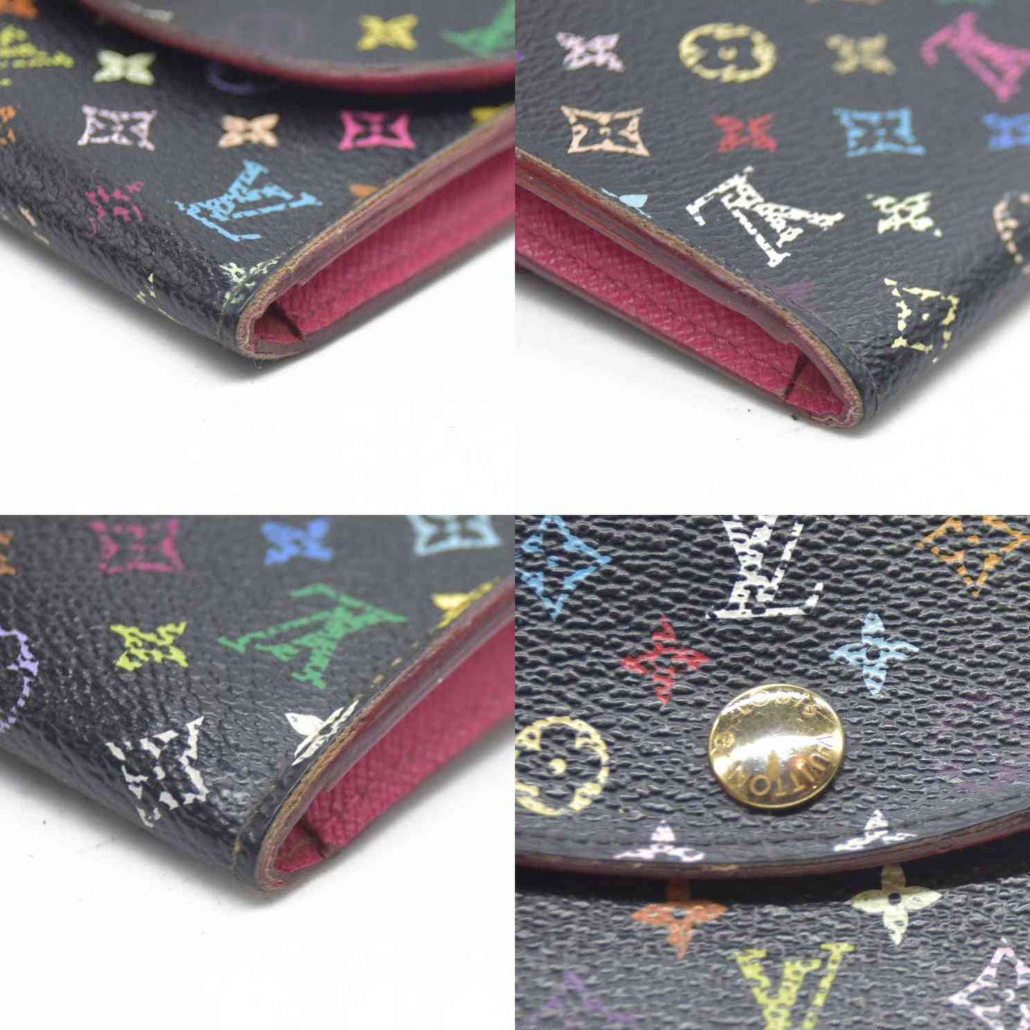 AUCTION $650 Louis Vuitton Monogram Muakami Enveloppe Cartes De Visite Card Case CA2163