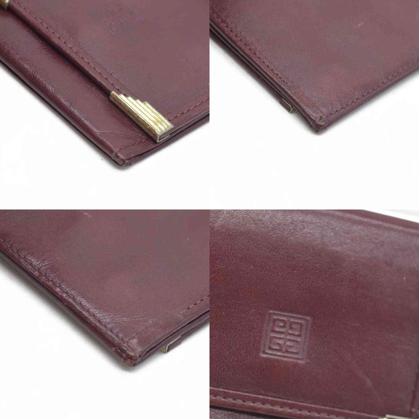 AUCTION $390 Givenchy Leather Coin Purse Wallet Bordeaux
