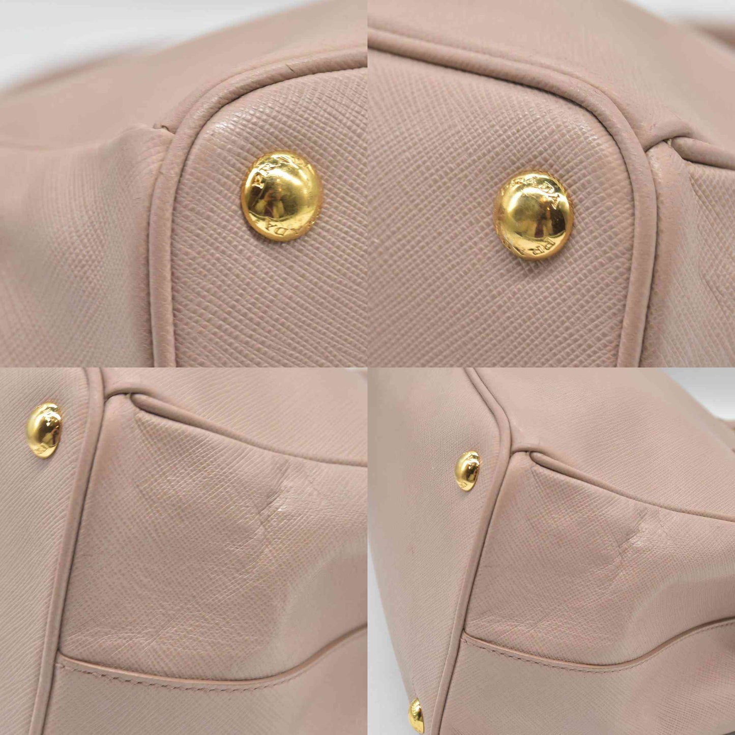 $5200 Saffiano Lux Medium Tote Cammeo Pink Beige