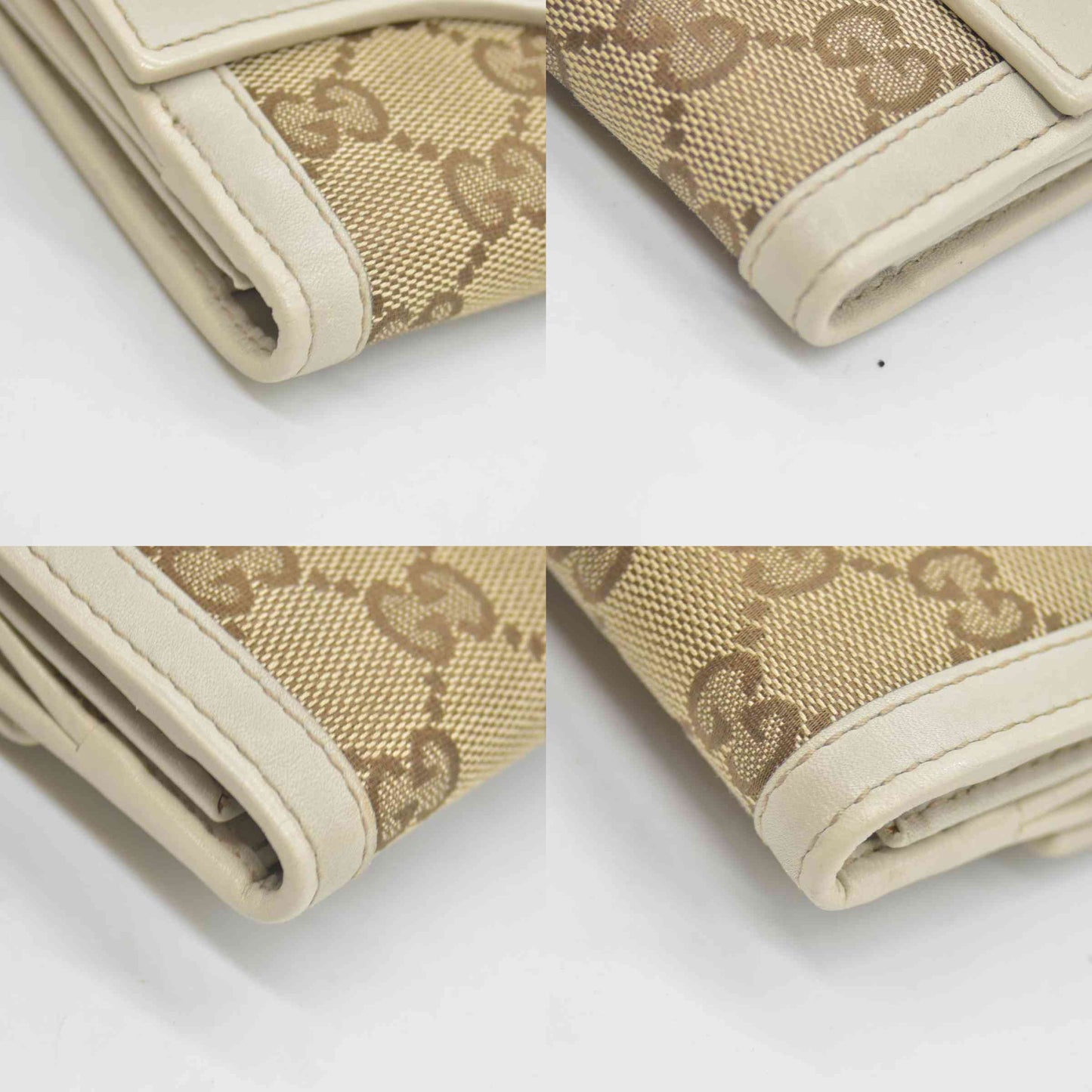 $880 Gucci Monogram Sukey Continental Wallet Champagne CONSIGNMENT