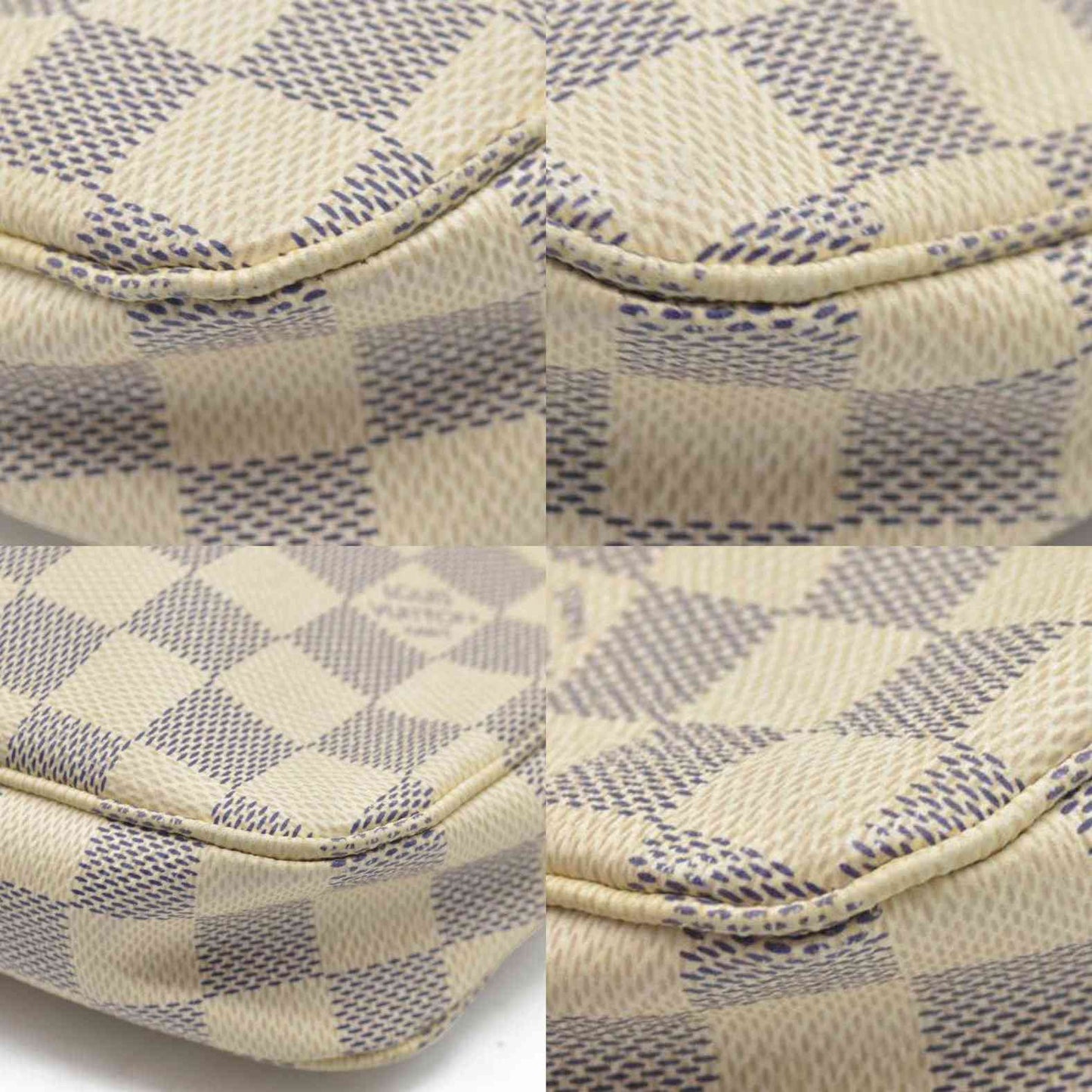 $1580 Louis Vuitton Damier Azur Pochette Accessories MB4116