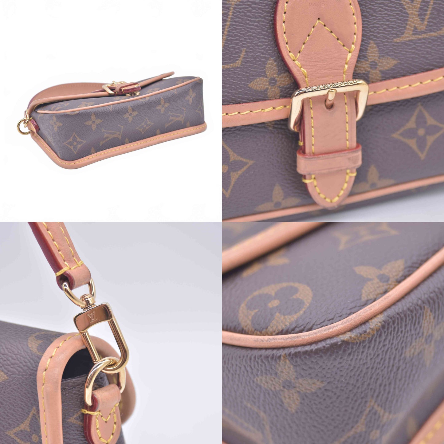 $2170 Louis Vuitton Monogram Nano Diane RFID With Box