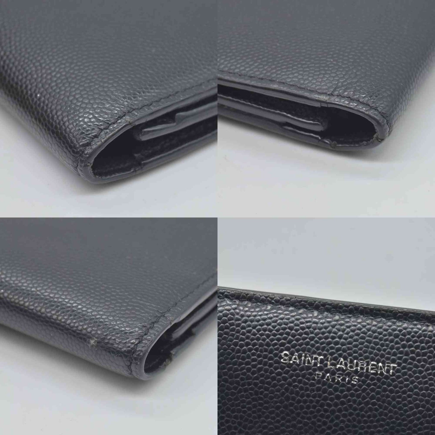 $900 Saint Laurent Leather Continental Wallet CONSIGNMENT