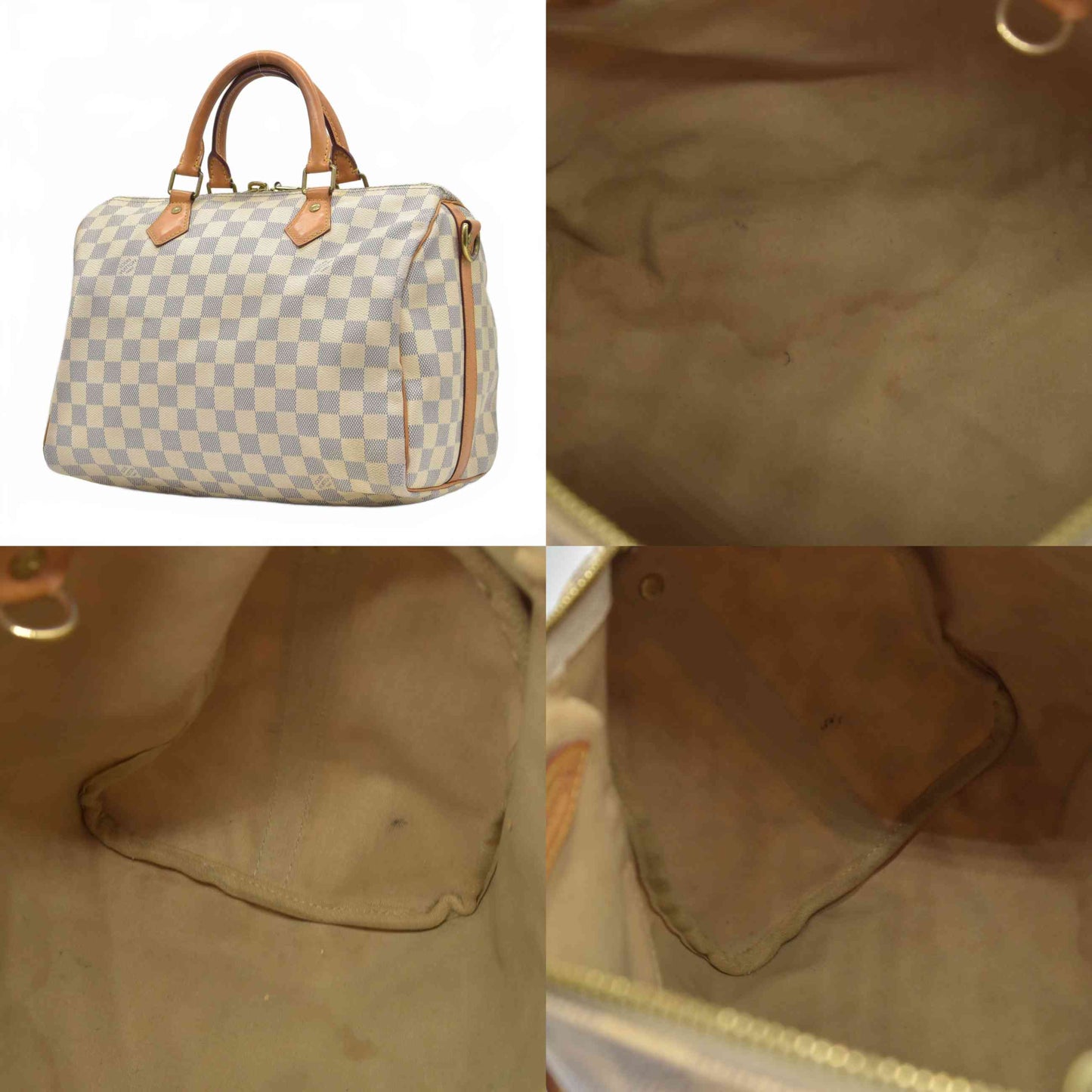 $1980 2015 Louis Vuitton Damier Azur Speedy Bandouliere 30 SP1105