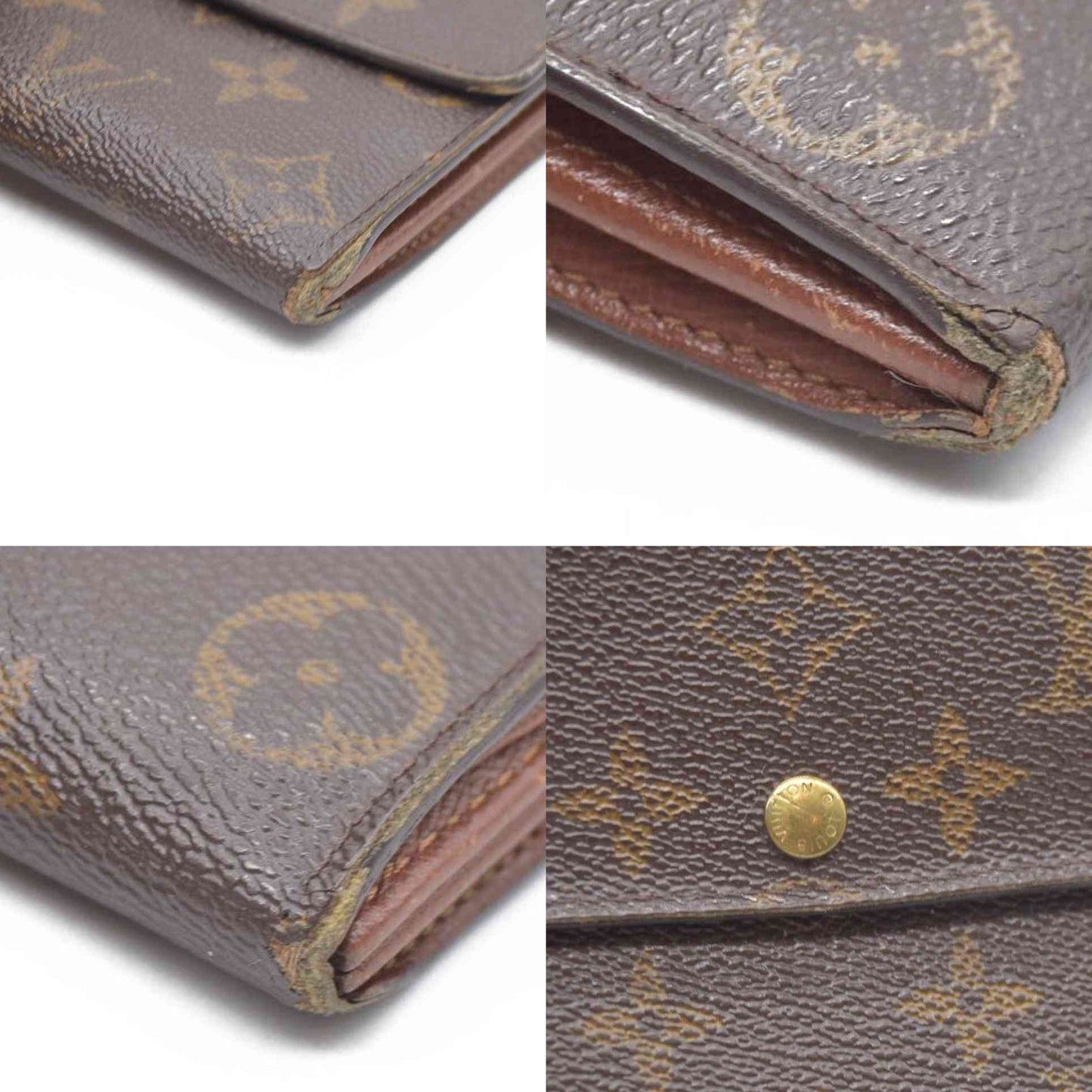$770 2001 Louis Vuitton Monogram Sarah Long Wallet TH0011