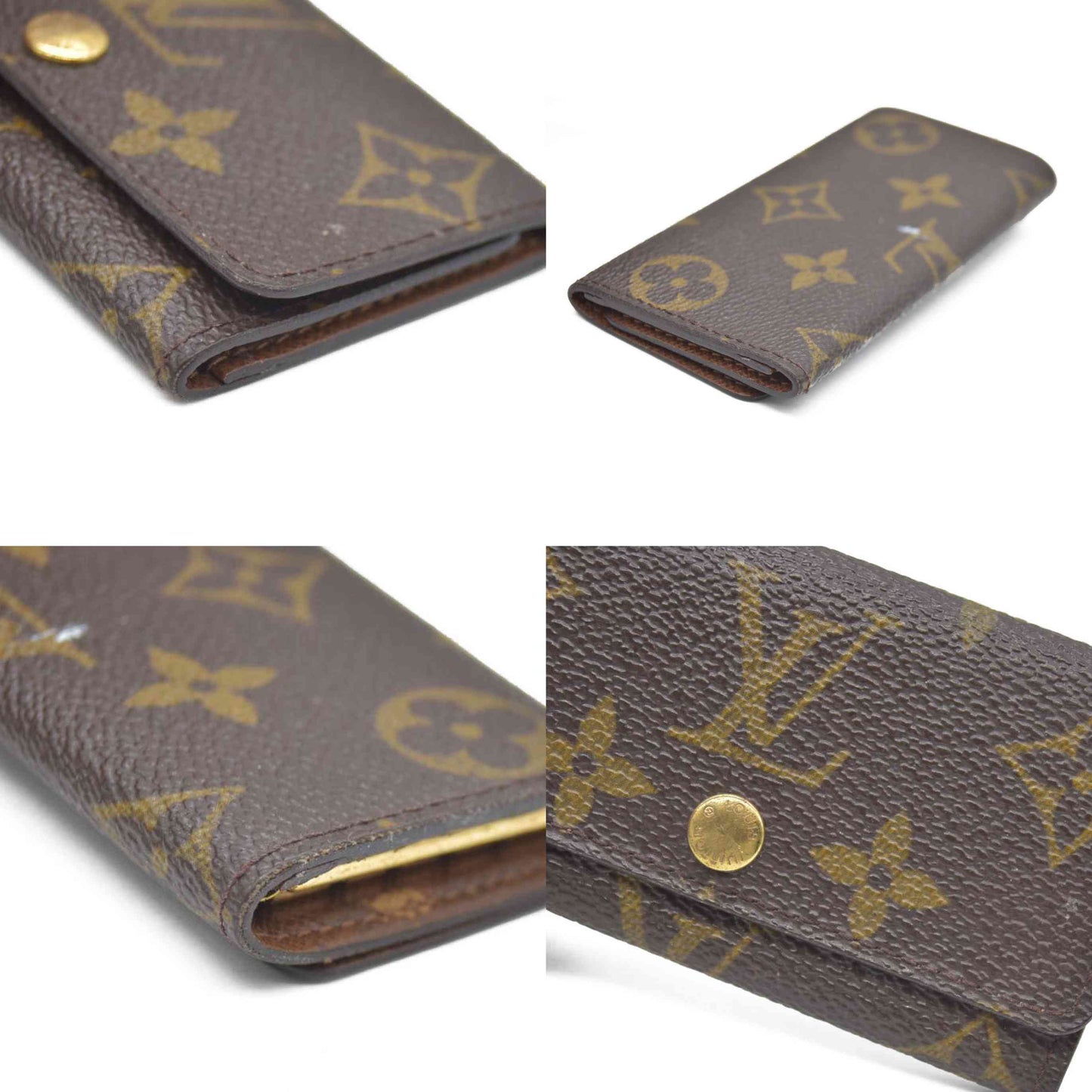 Louis Vuitton Monogram Multicles 4 Ring Key Case Brown RA0092