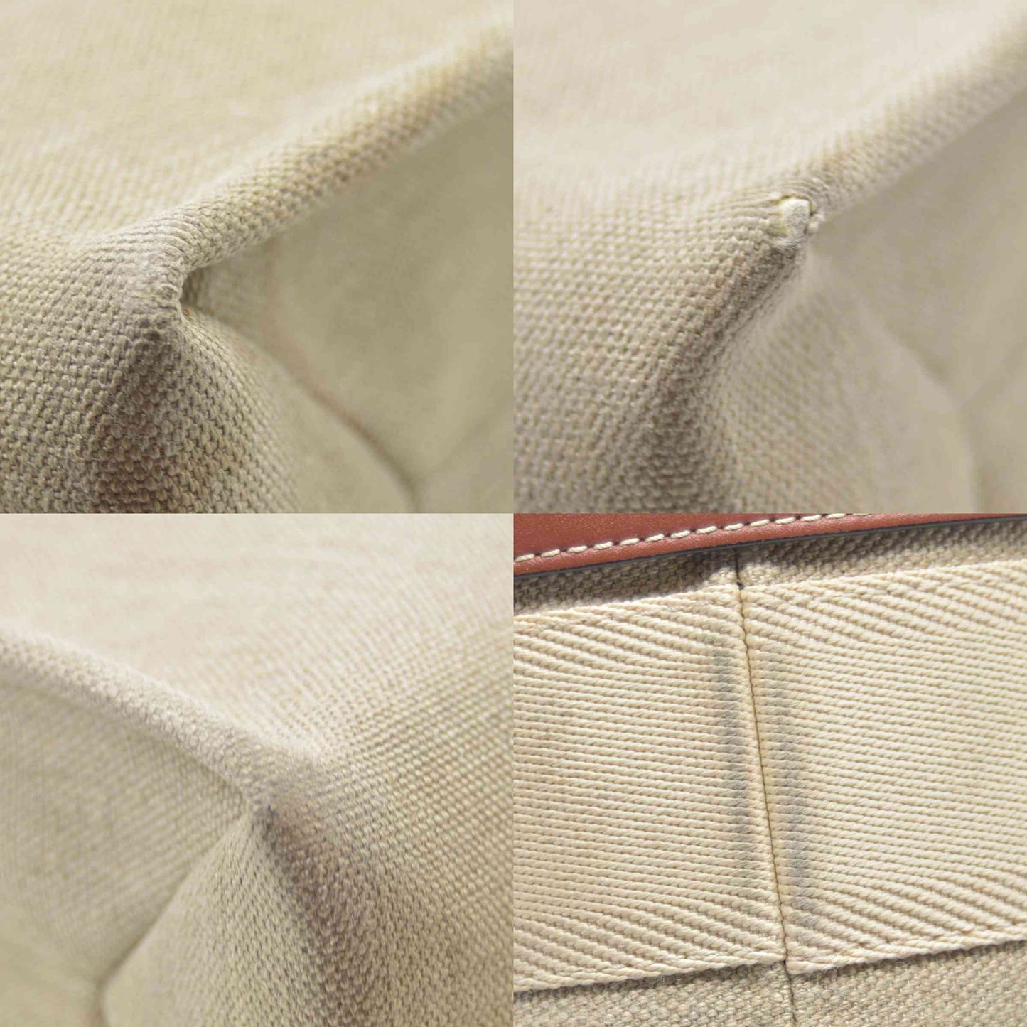 $1650 Chloe Cotton Calfskin Large Woody Ribbon Tote White Brown
