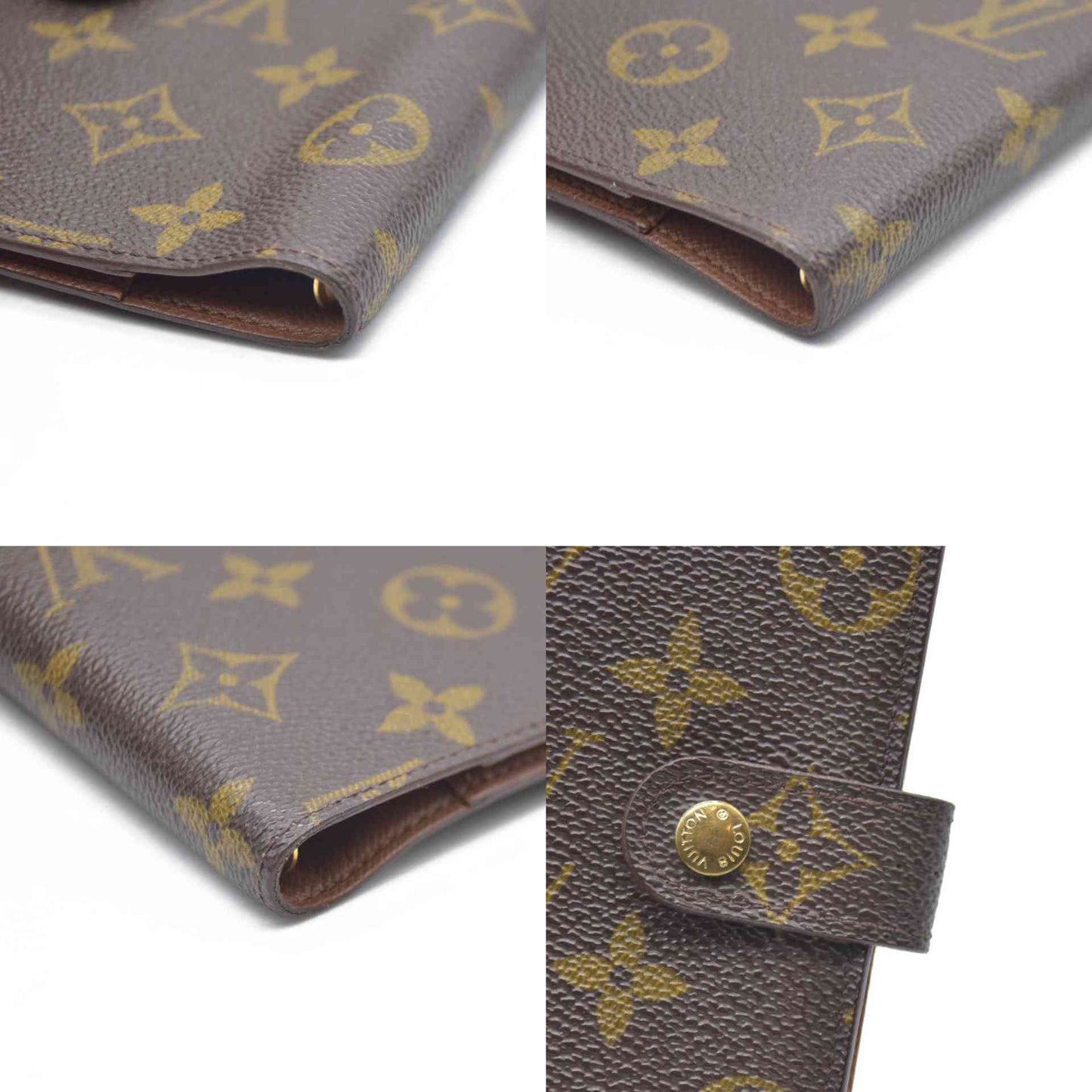 AUCTION $495 Louis Vuitton Monogram Agenda PM Notebook Cover Brown SP1909