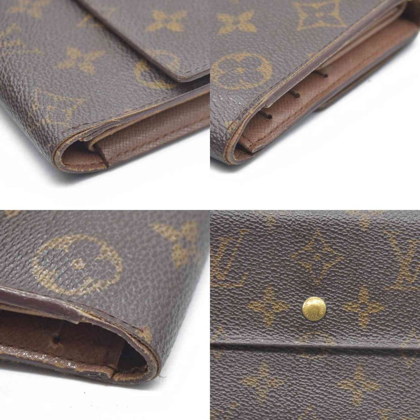 AUCTION $720 Louis Vuitton Monogram Porte Tresor International Trifold Long Wallet TH0014