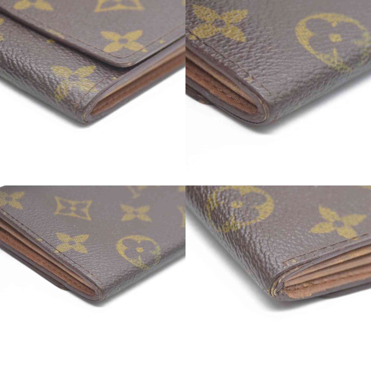 Louis Vuitton Monogram Porte Monnaie Zip Bifold Wallet Brown CA1906