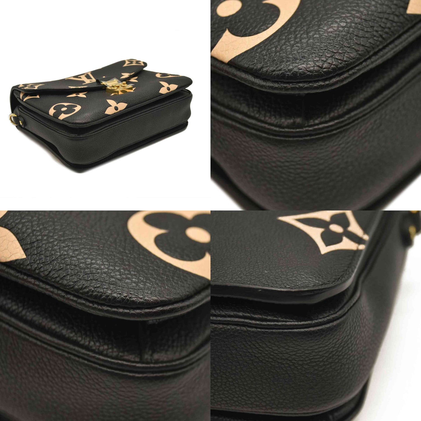 LOUIS VUITTON  Empreinte Monogram Giant Pochette Metis Black Beige