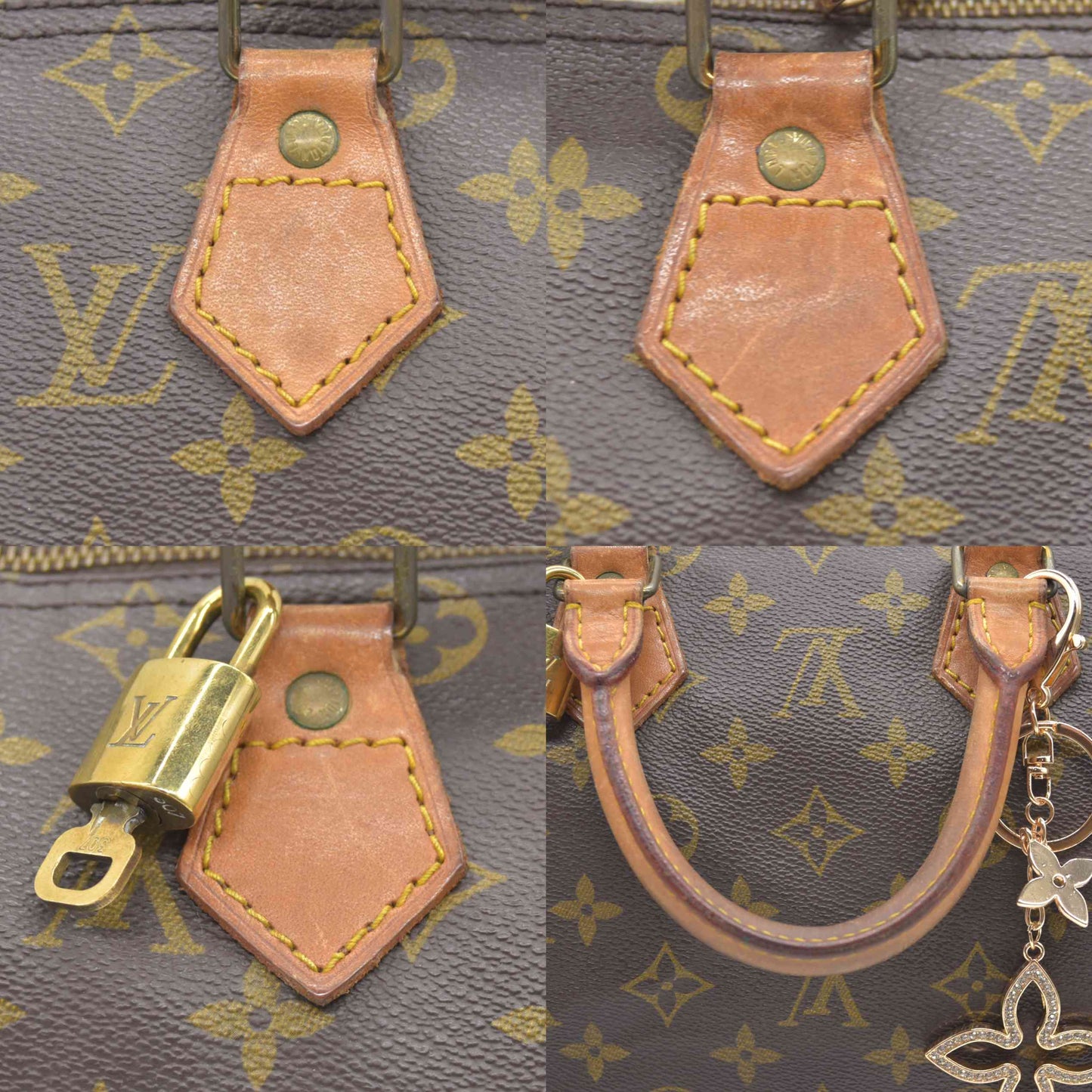 $1600 Louis Vuitton LV Monogram Speedy 25 MI864 1986