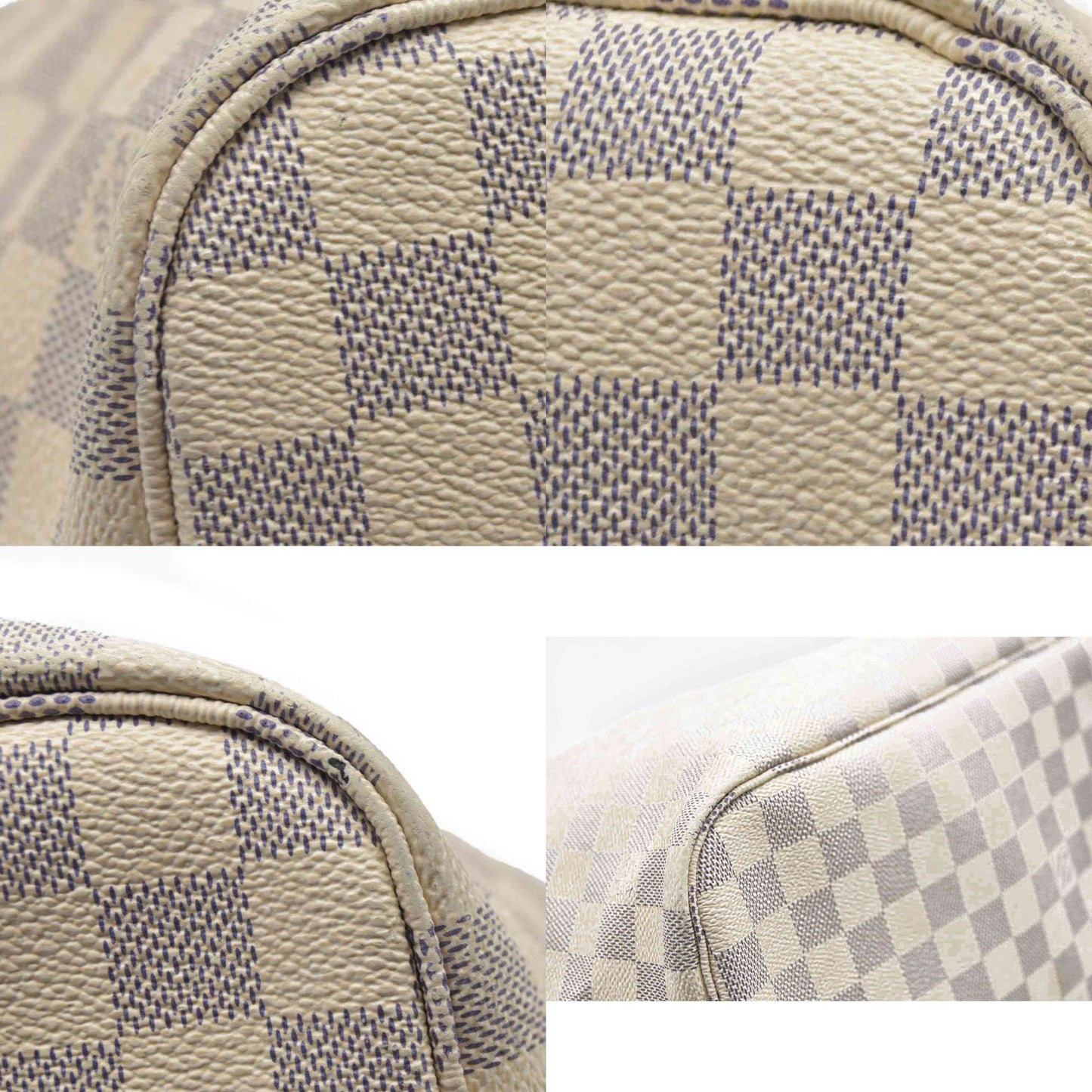 $2170 Louis Vuitton Damier Azur Neverfull MM SD4197 2017