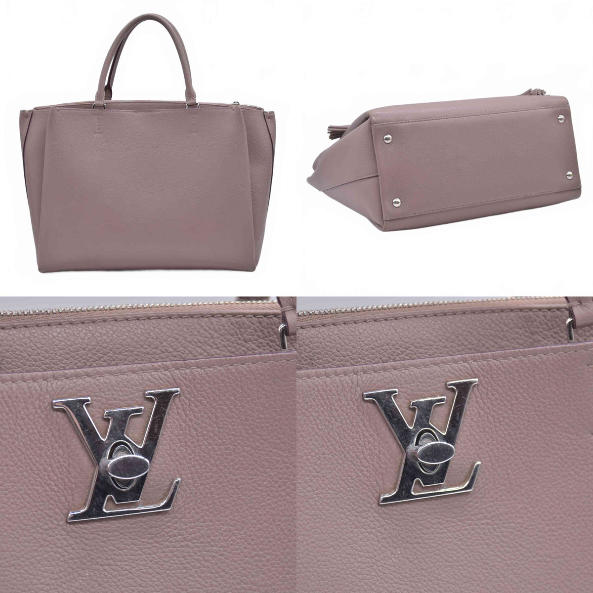 $3100 2017 Louis Vuitton Calfskin Lockmeto Beige 10021133 AR4167