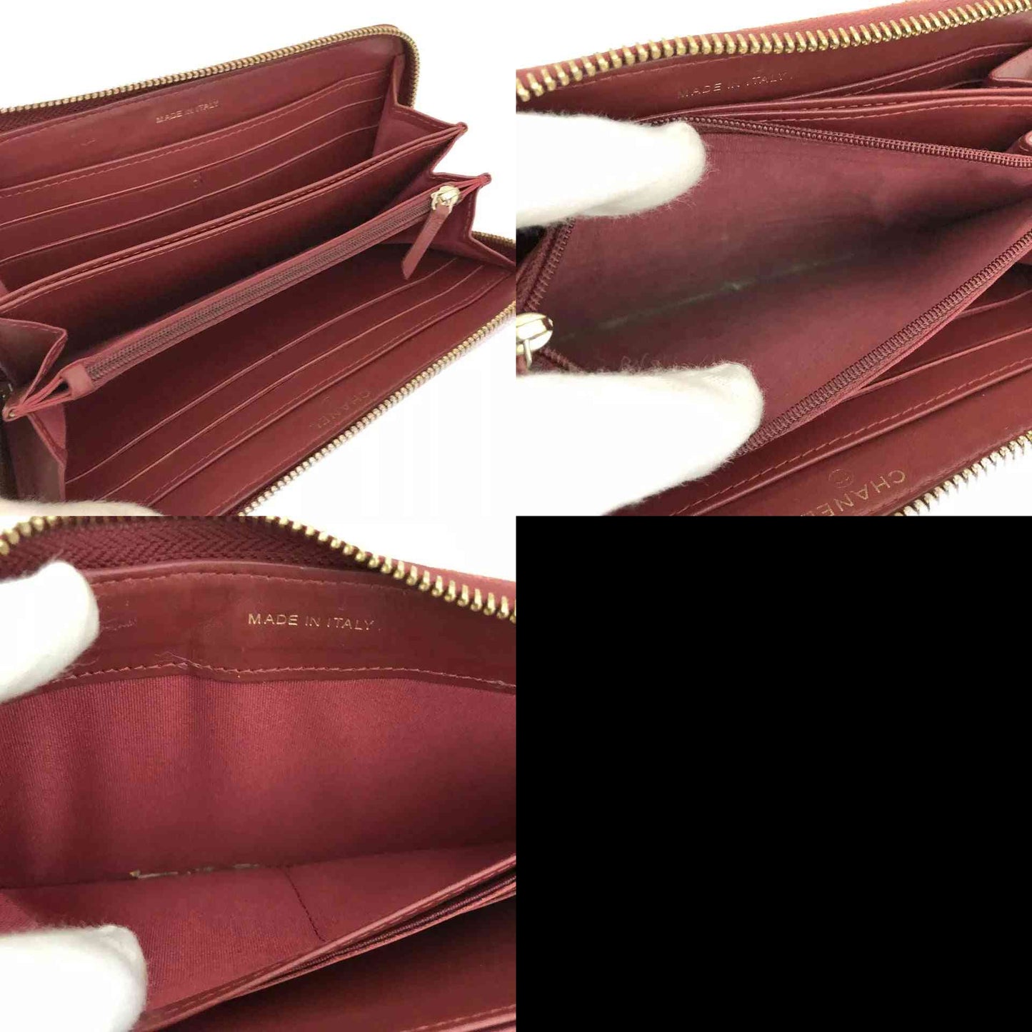 Chanel  Shiny Goatskin Quilted 19 Long Zipped Around Wallet Red 2947168