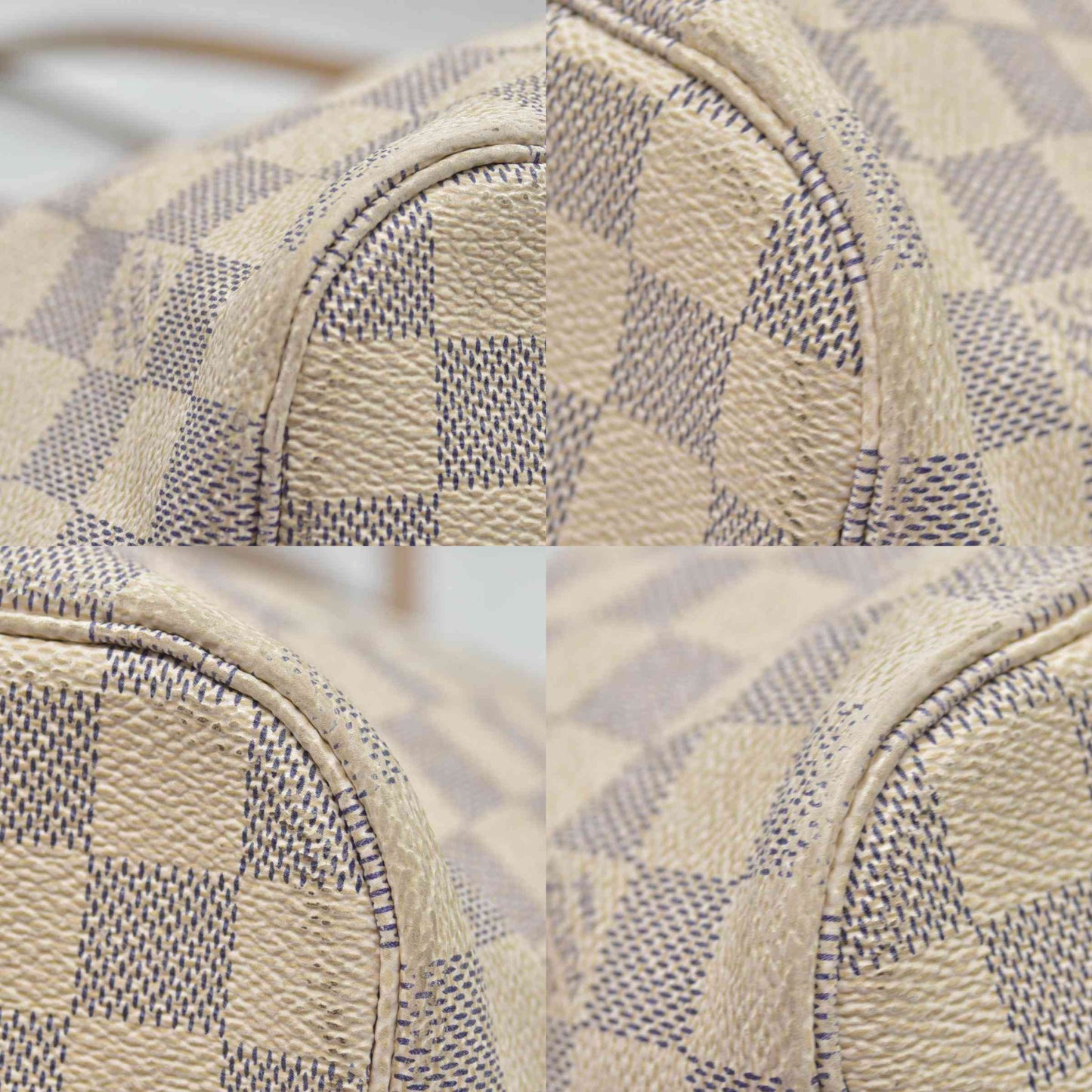 $2170 Louis Vuitton Damier Azur Neverfull MM SA1144