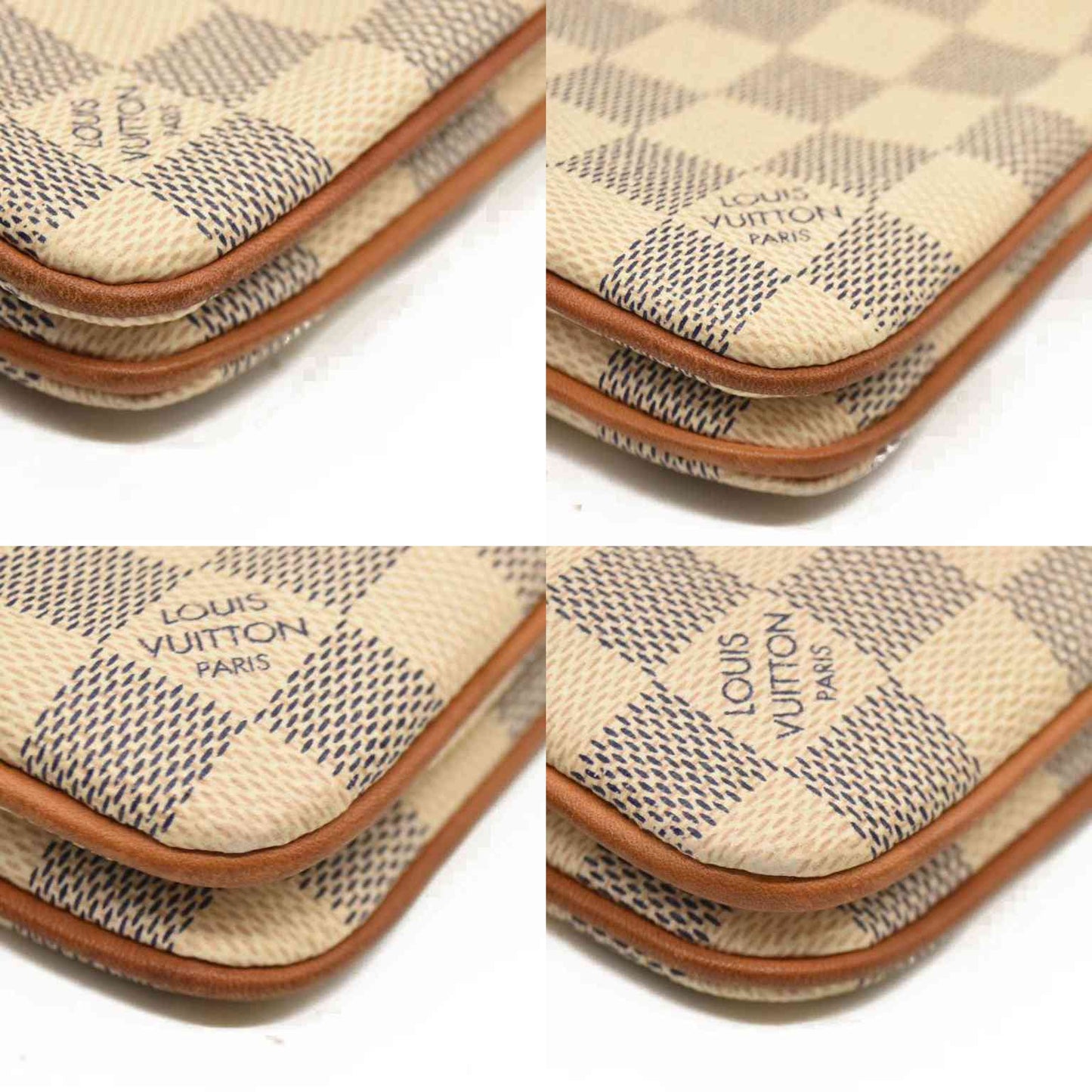 Louis Vuitton  Damier Azur Double Zip Pochette